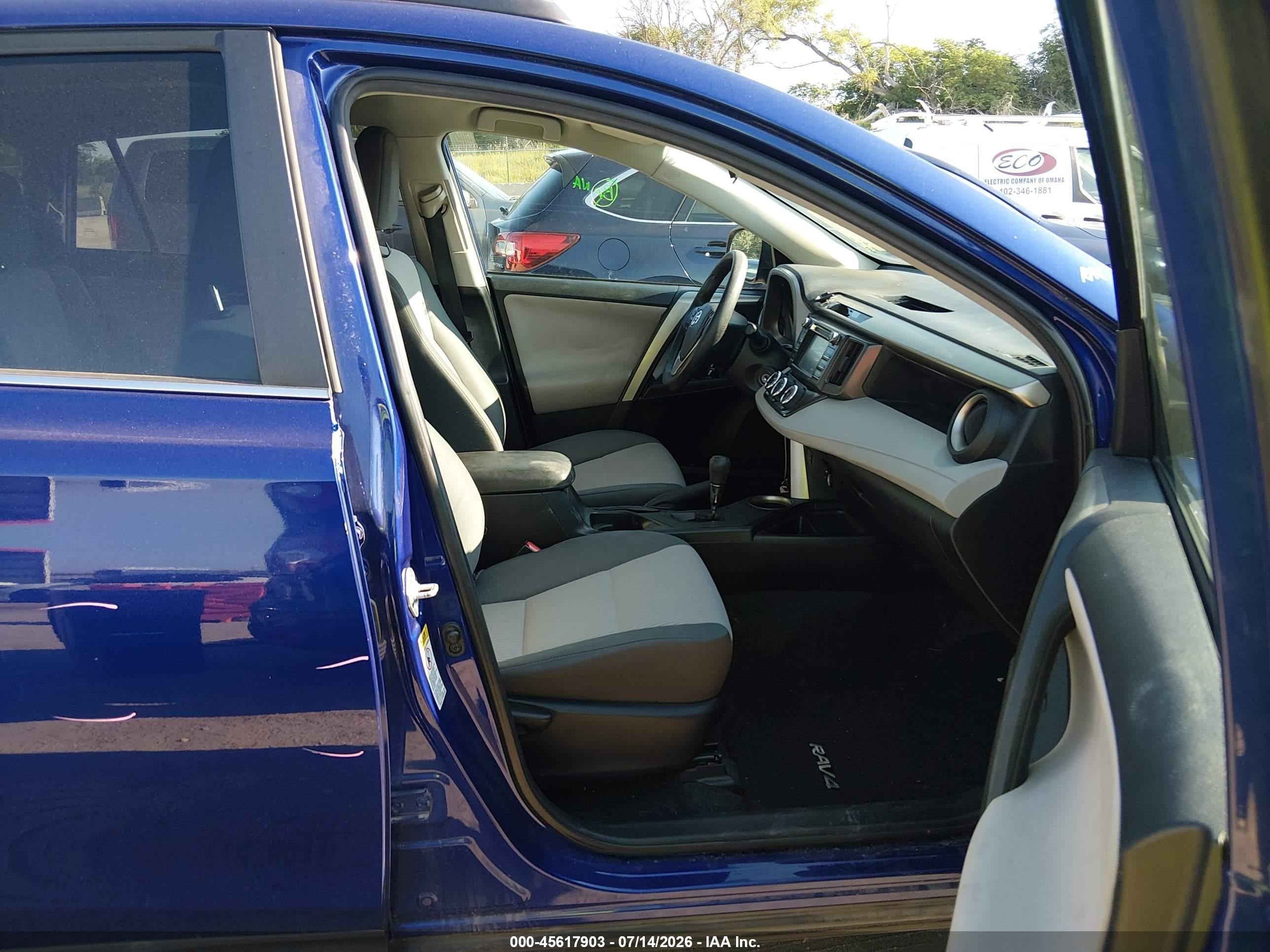 2015 Toyota Rav4 Le Blue vin: 2T3BFREV9FW401910
