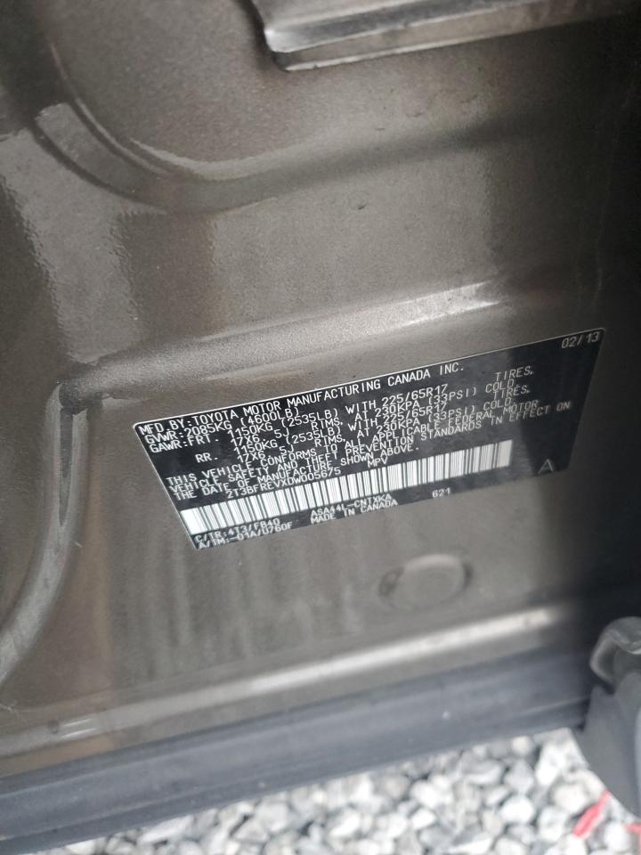 2013 Toyota Rav4 Le Gray vin: 2T3BFREVXDW005675