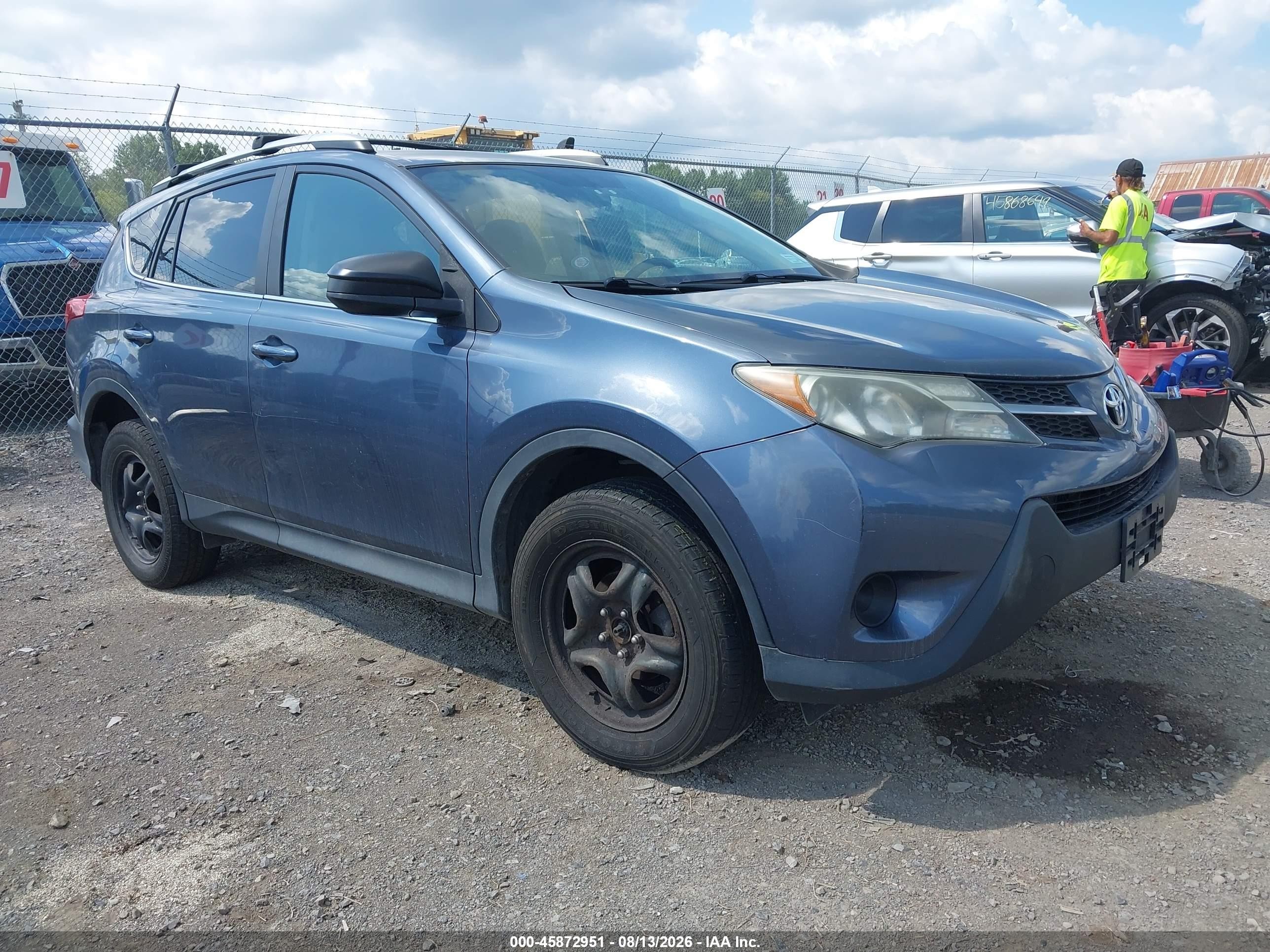 2013 Toyota Rav4 Le Blue vin: 2T3BFREVXDW019771