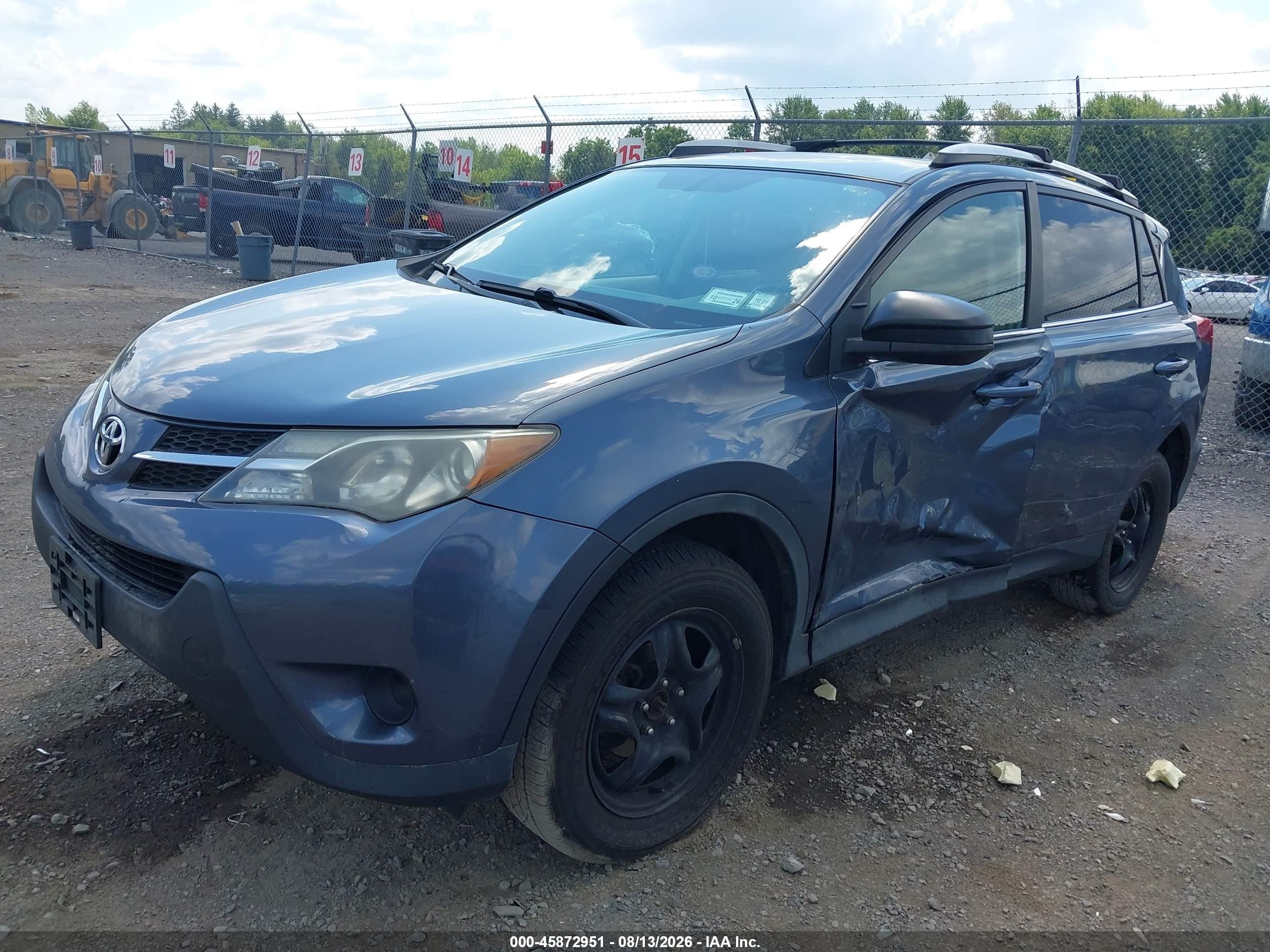 2013 Toyota Rav4 Le Blue vin: 2T3BFREVXDW019771