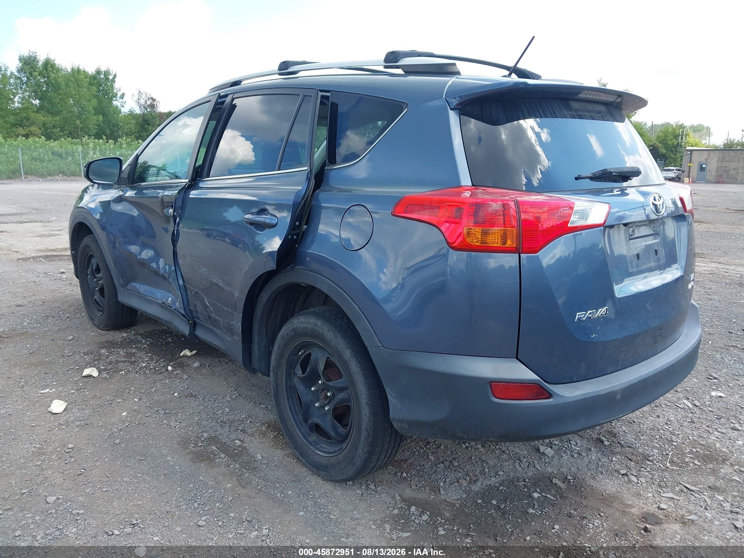 2013 Toyota Rav4 Le Blue vin: 2T3BFREVXDW019771