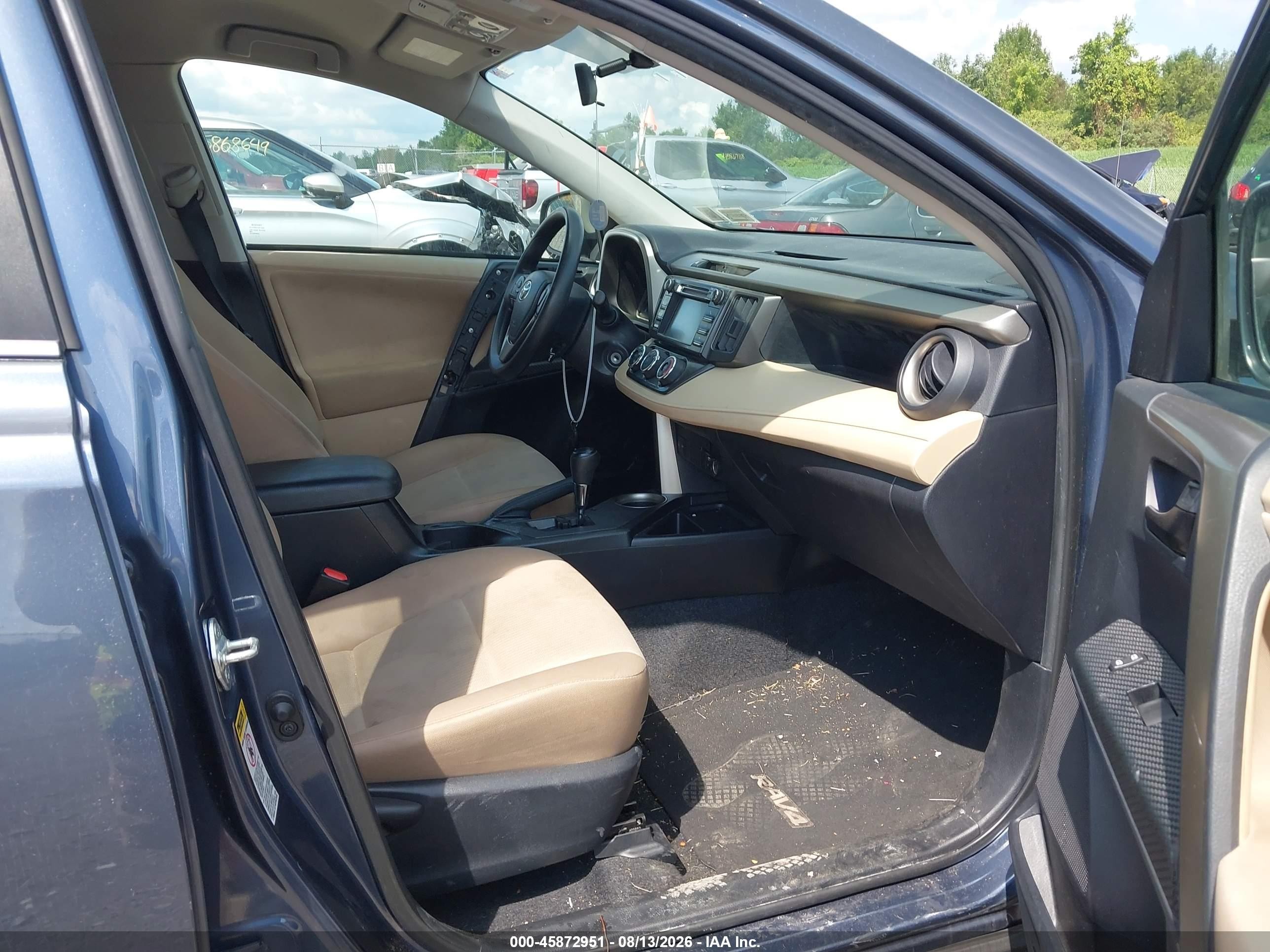 2013 Toyota Rav4 Le Blue vin: 2T3BFREVXDW019771