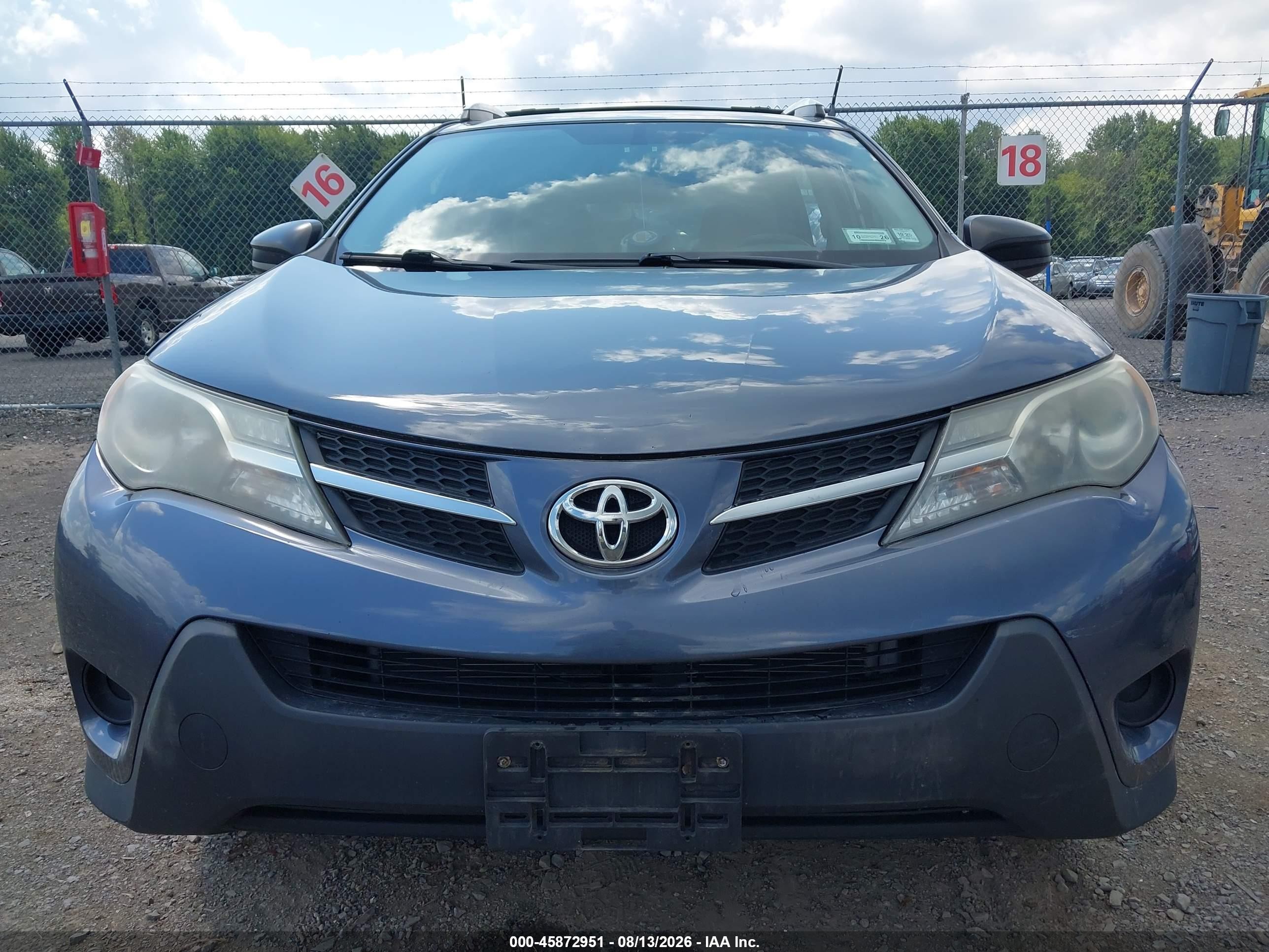 2013 Toyota Rav4 Le Blue vin: 2T3BFREVXDW019771