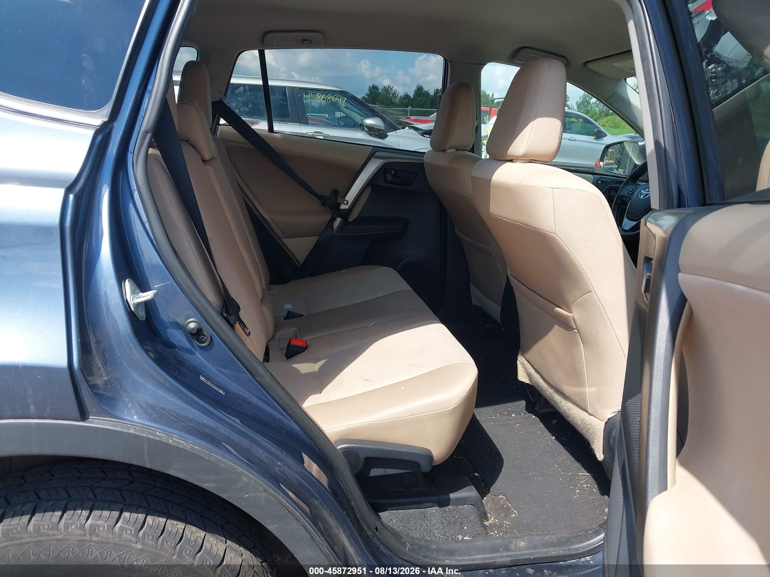 2013 Toyota Rav4 Le Blue vin: 2T3BFREVXDW019771