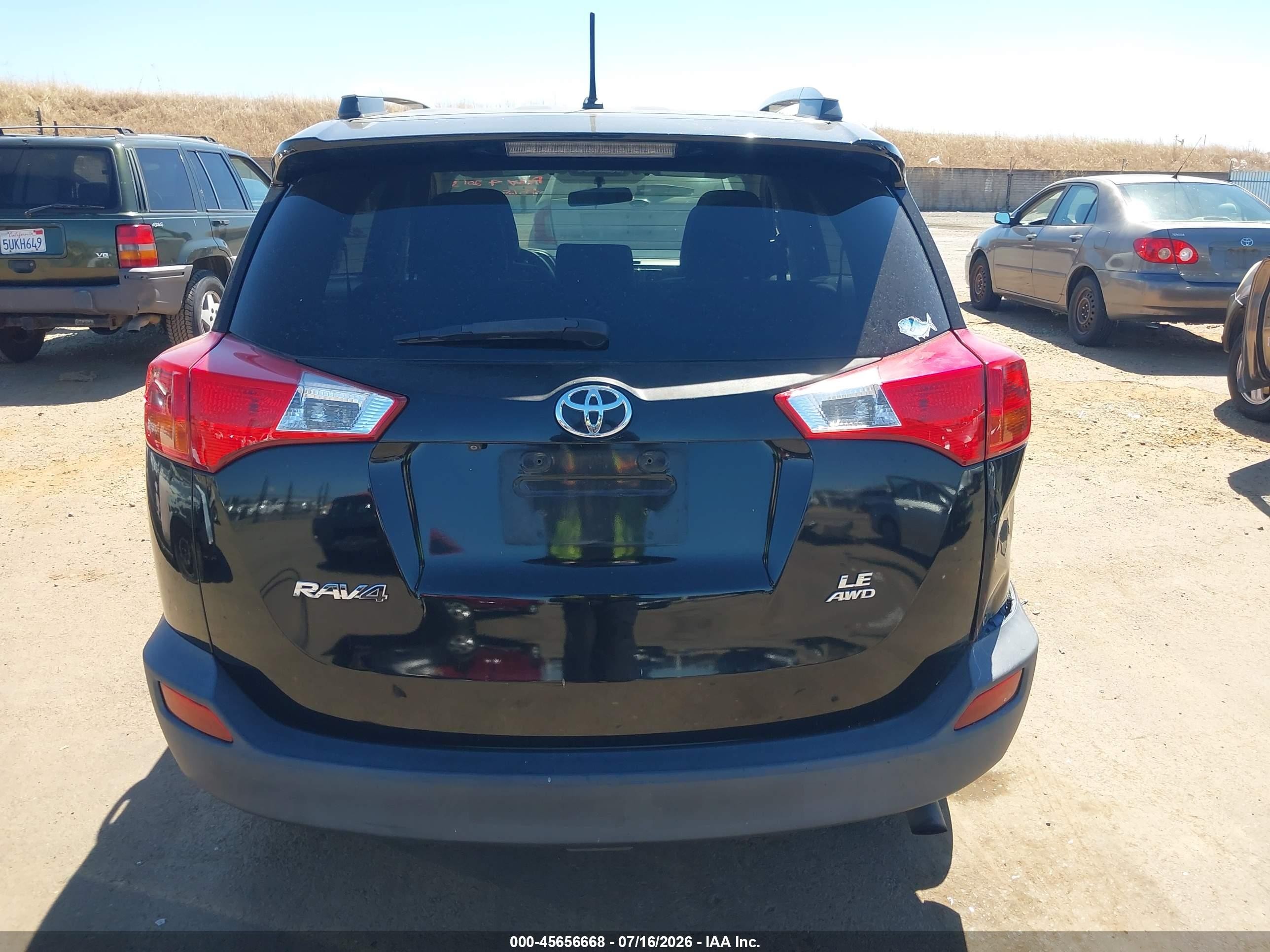2013 Toyota Rav4 Le Black vin: 2T3BFREVXDW033458