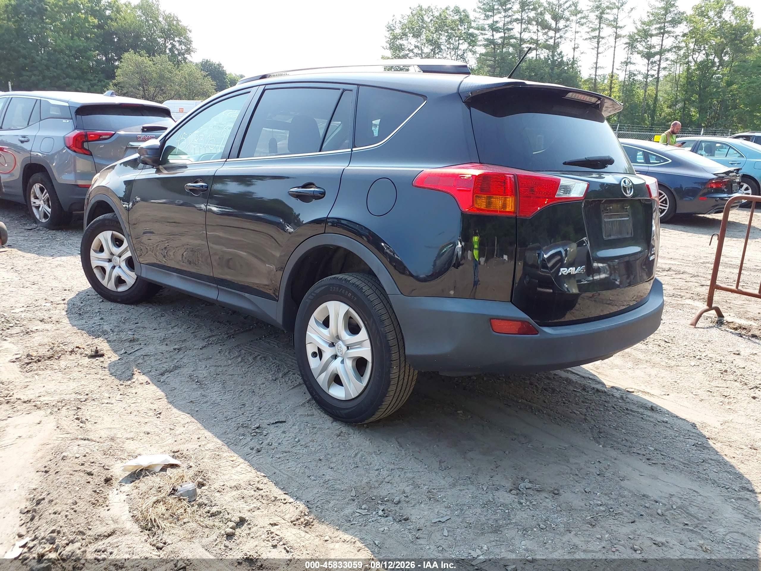 2015 Toyota Rav4 Le Черный vin: 2T3BFREVXFW365855