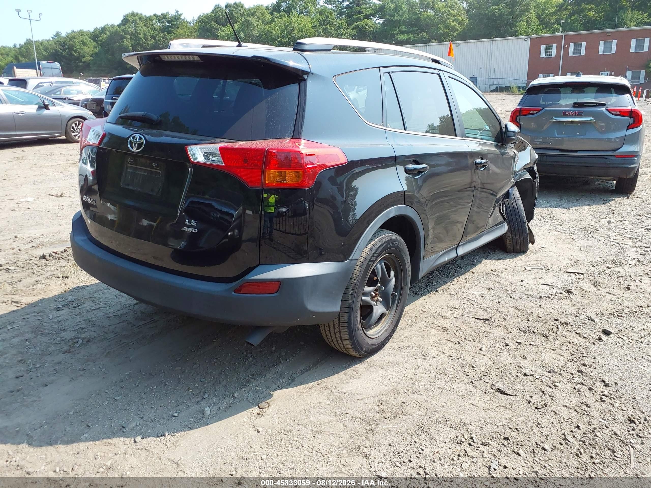 2015 Toyota Rav4 Le Черный vin: 2T3BFREVXFW365855