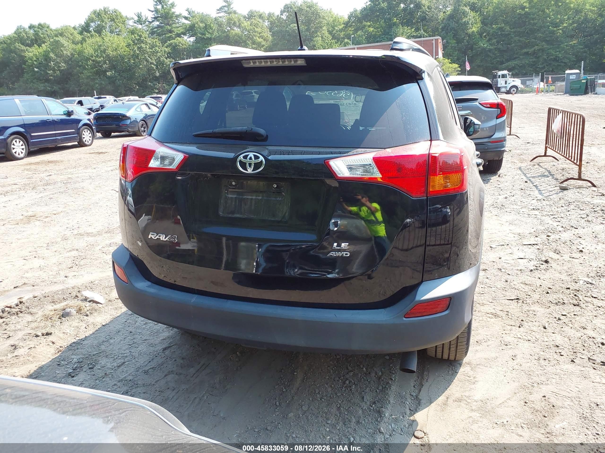 2015 Toyota Rav4 Le Черный vin: 2T3BFREVXFW365855