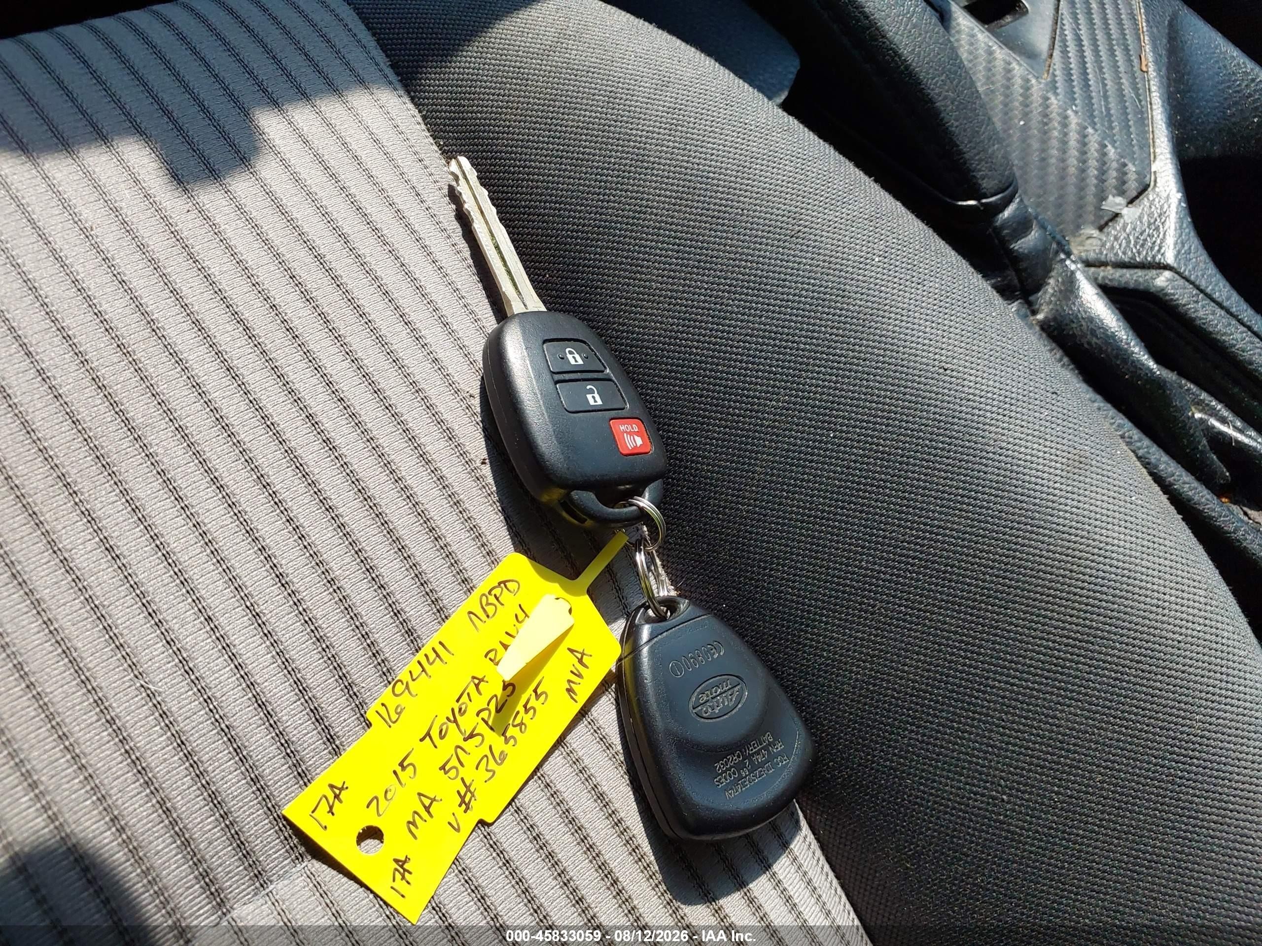 2015 Toyota Rav4 Le Черный vin: 2T3BFREVXFW365855