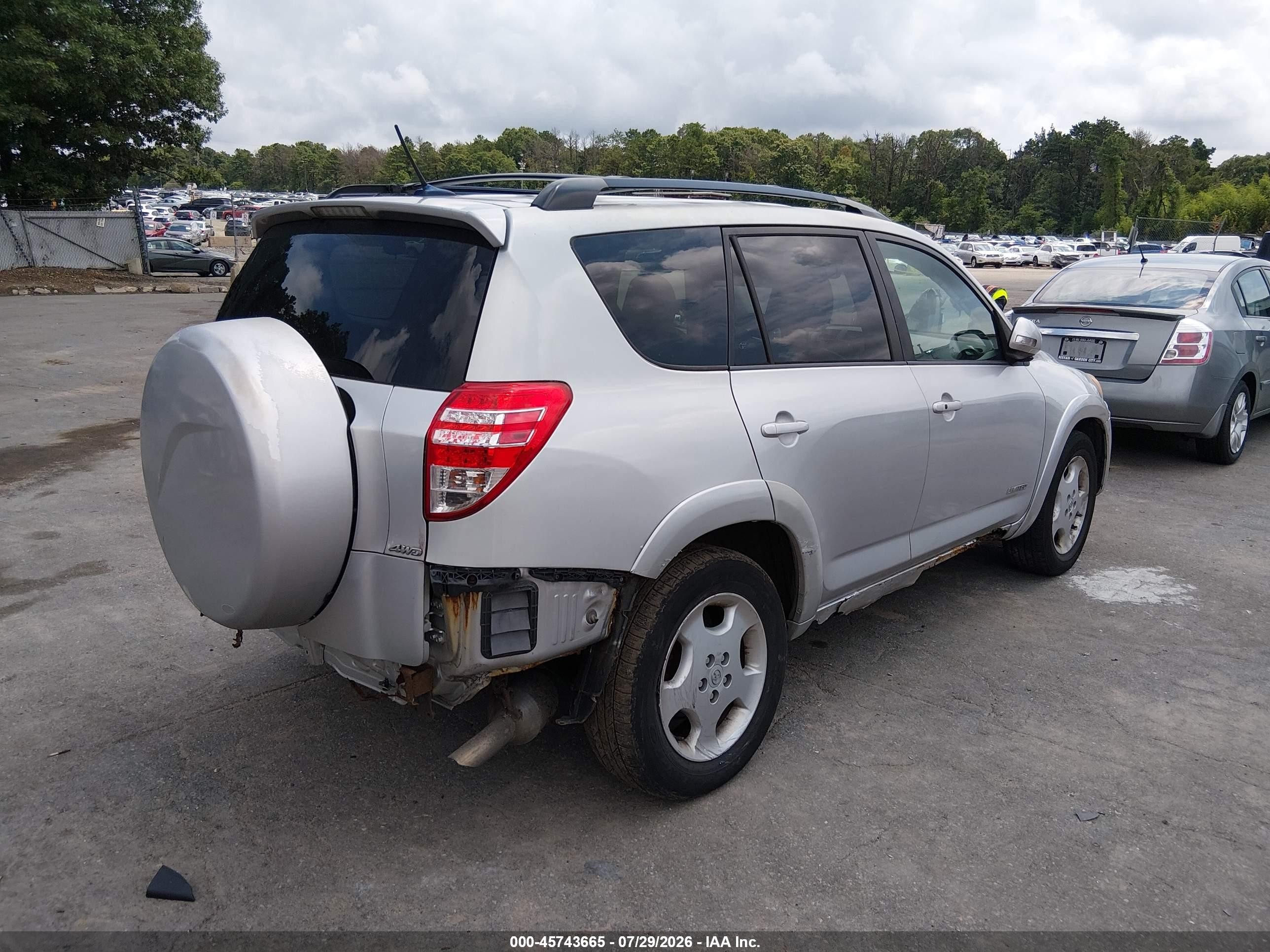 2009 Toyota Rav4 Limited V6 Silver vin: 2T3BK31V59W007677