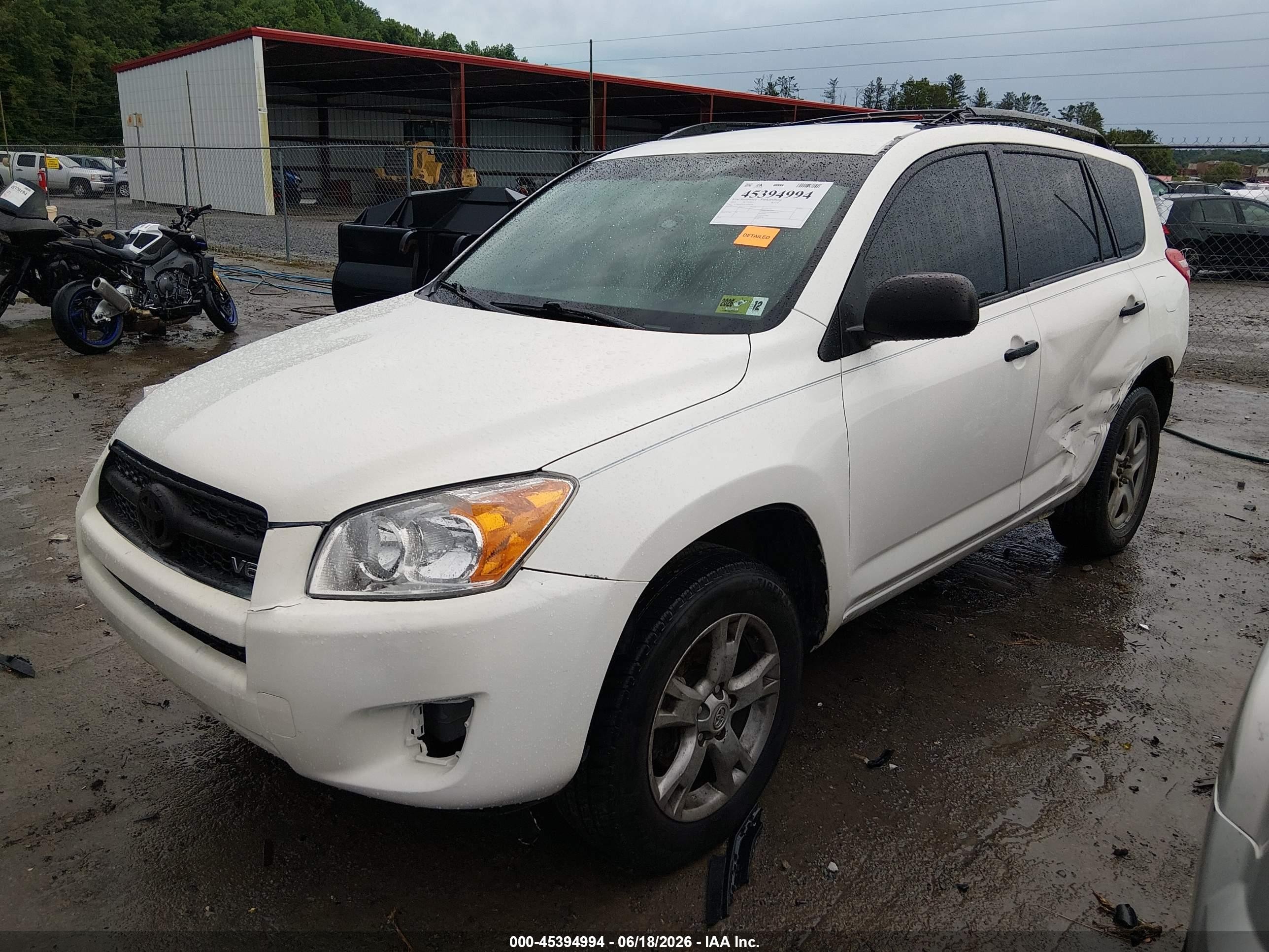2010 Toyota Rav4 Base V6 White vin: 2T3BK4DV0AW028264