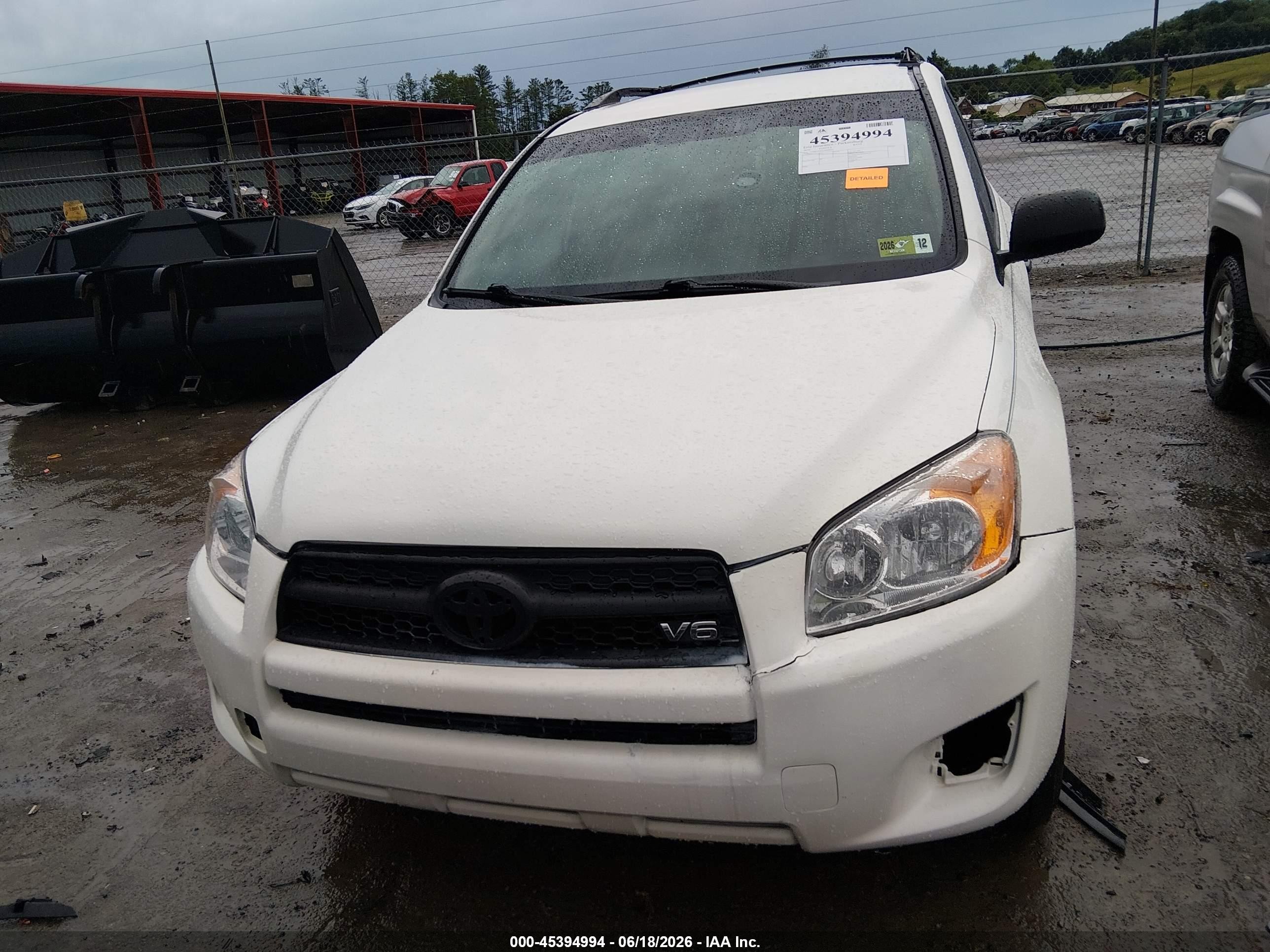 2010 Toyota Rav4 Base V6 White vin: 2T3BK4DV0AW028264