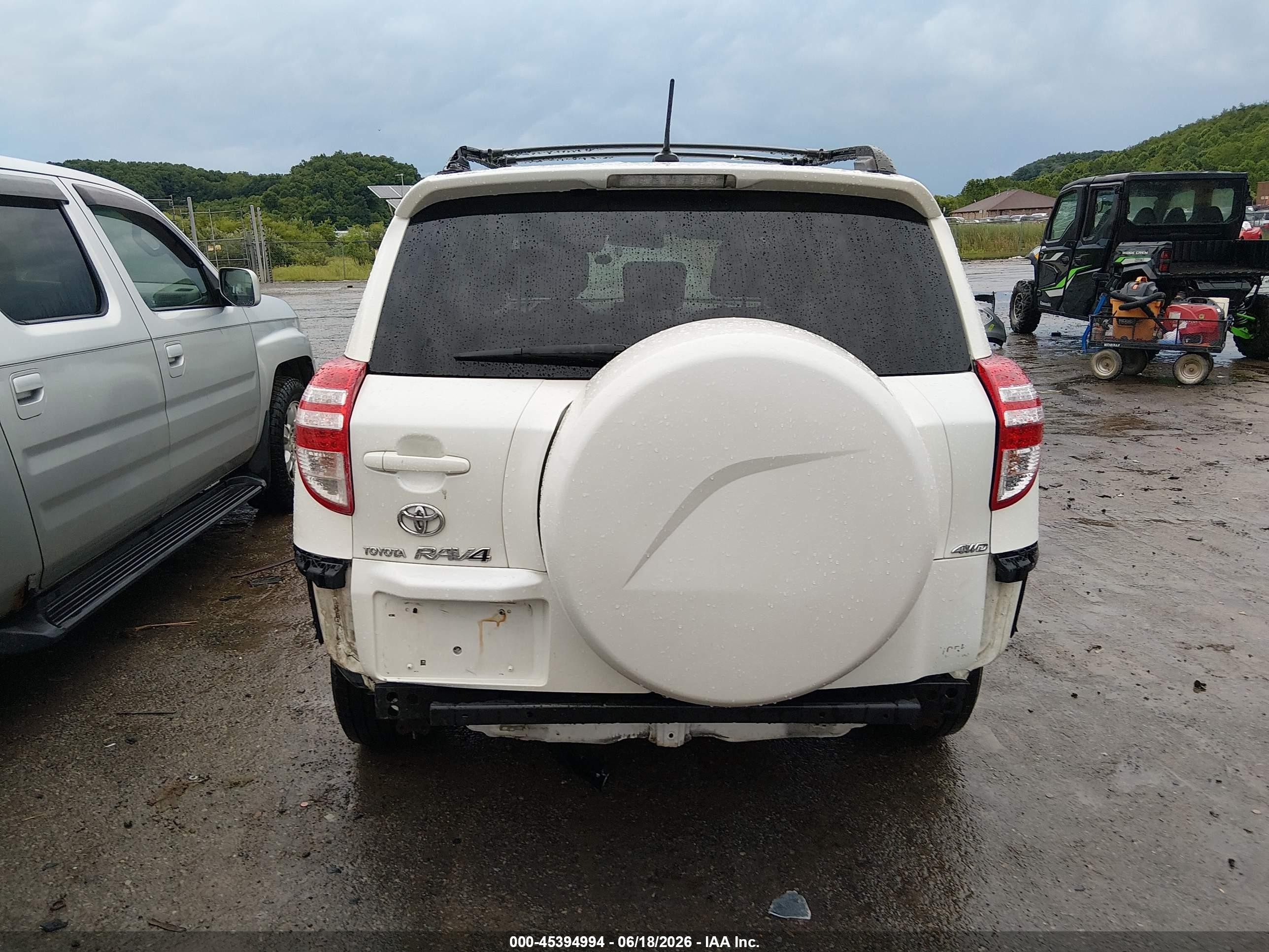 2010 Toyota Rav4 Base V6 White vin: 2T3BK4DV0AW028264
