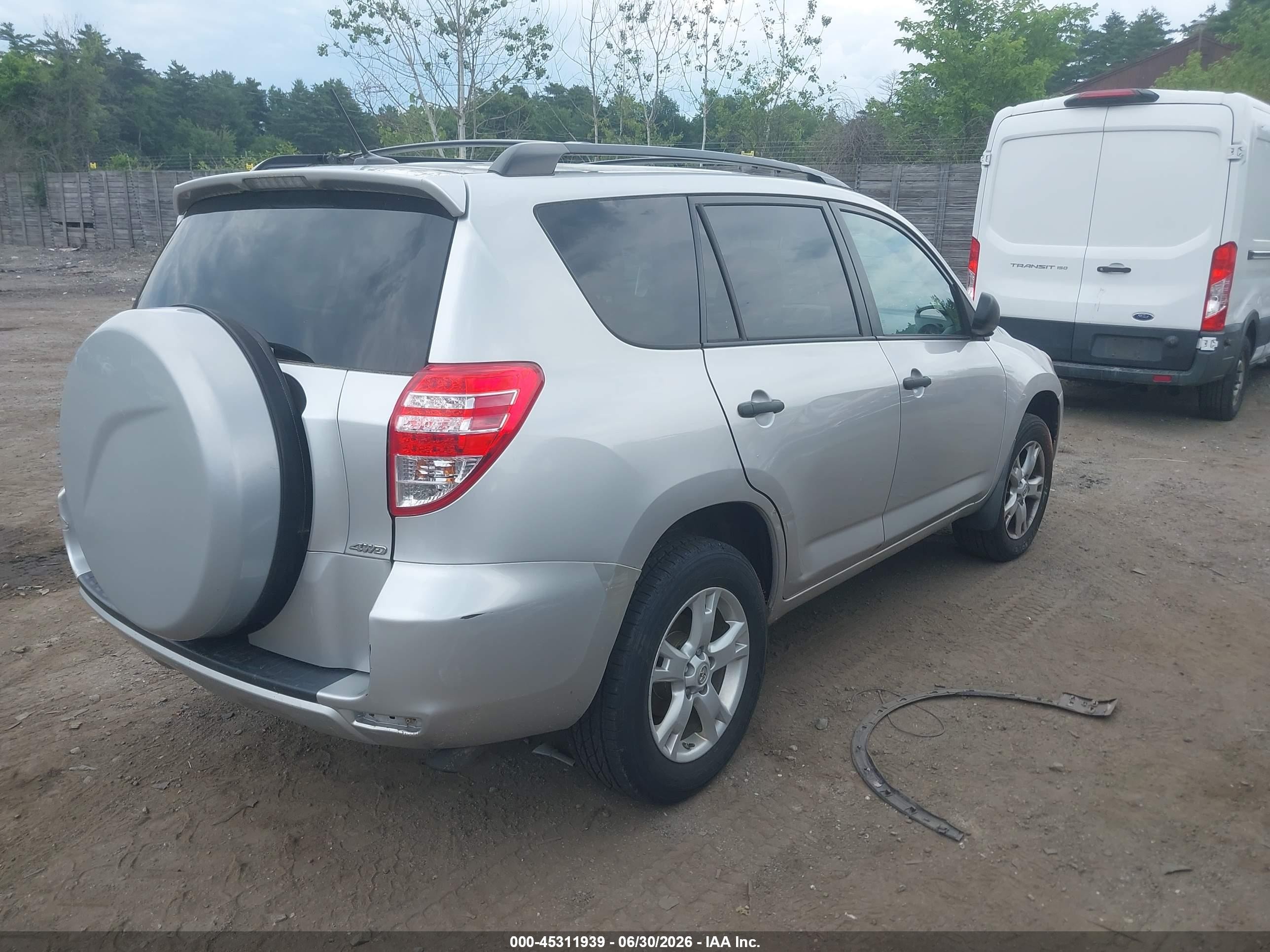 2010 Toyota Rav4 Base V6 Silver vin: 2T3BK4DV2AW033305