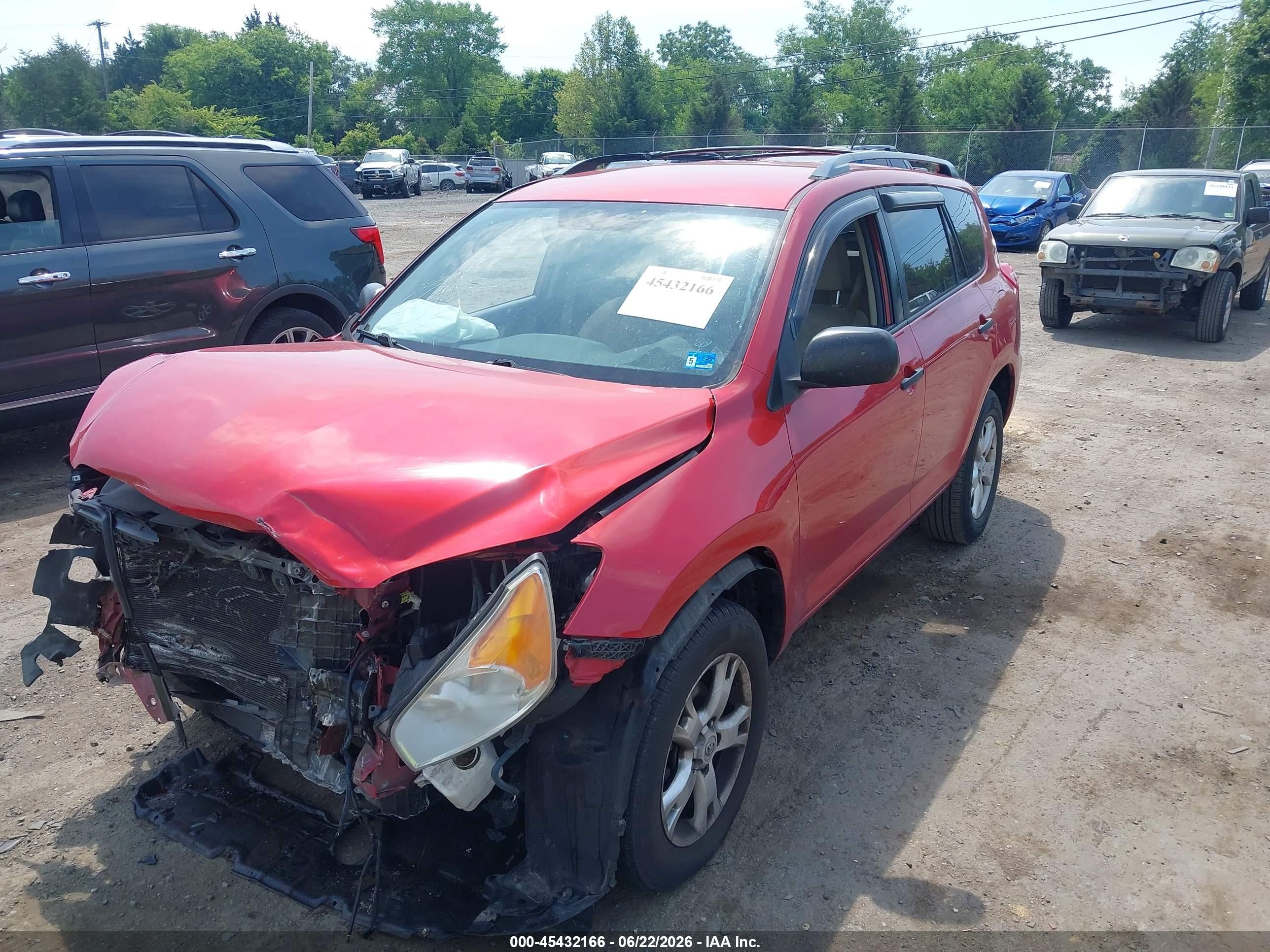 2010 Toyota Rav4 Base V6 Red vin: 2T3BK4DV3AW033104