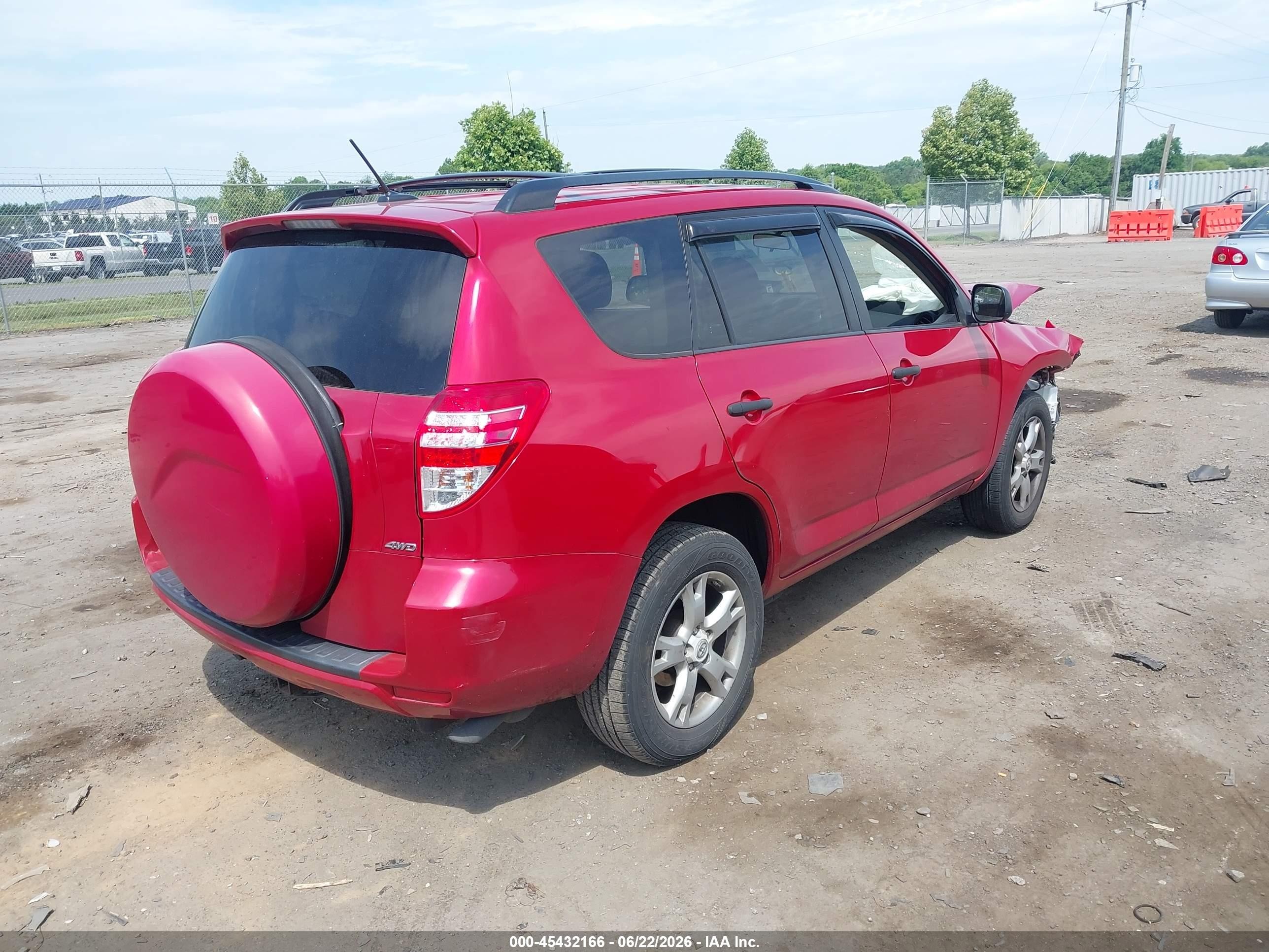 2010 Toyota Rav4 Base V6 Red vin: 2T3BK4DV3AW033104