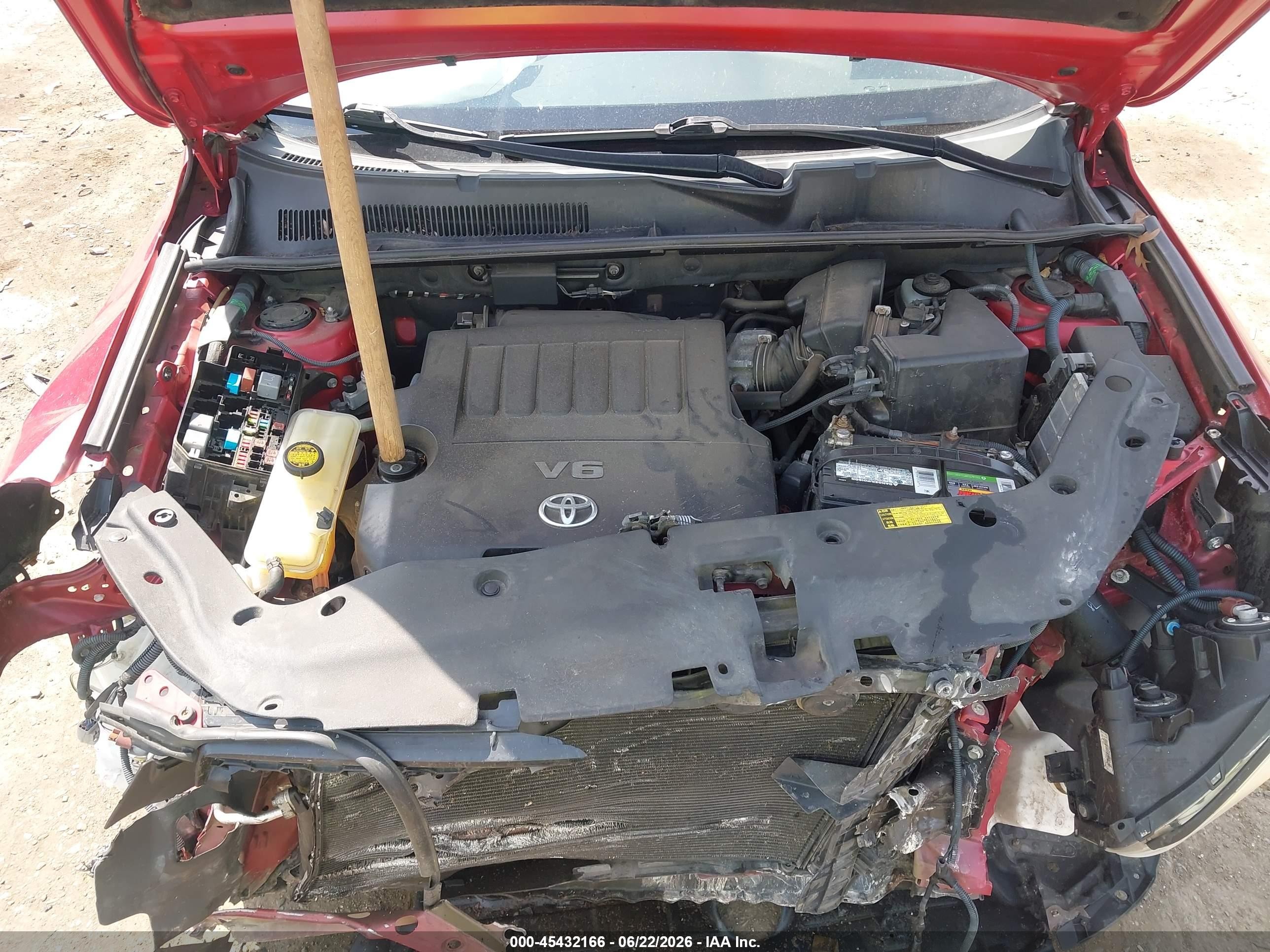 2010 Toyota Rav4 Base V6 Red vin: 2T3BK4DV3AW033104