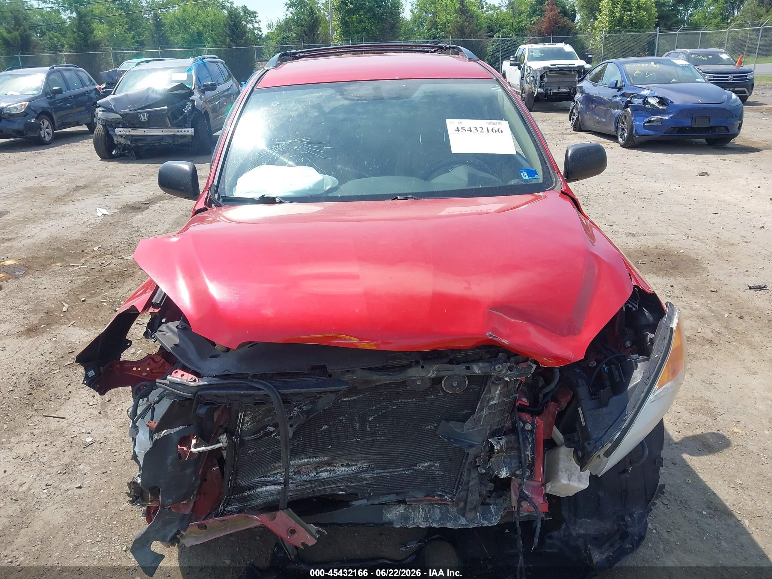 2010 Toyota Rav4 Base V6 Red vin: 2T3BK4DV3AW033104