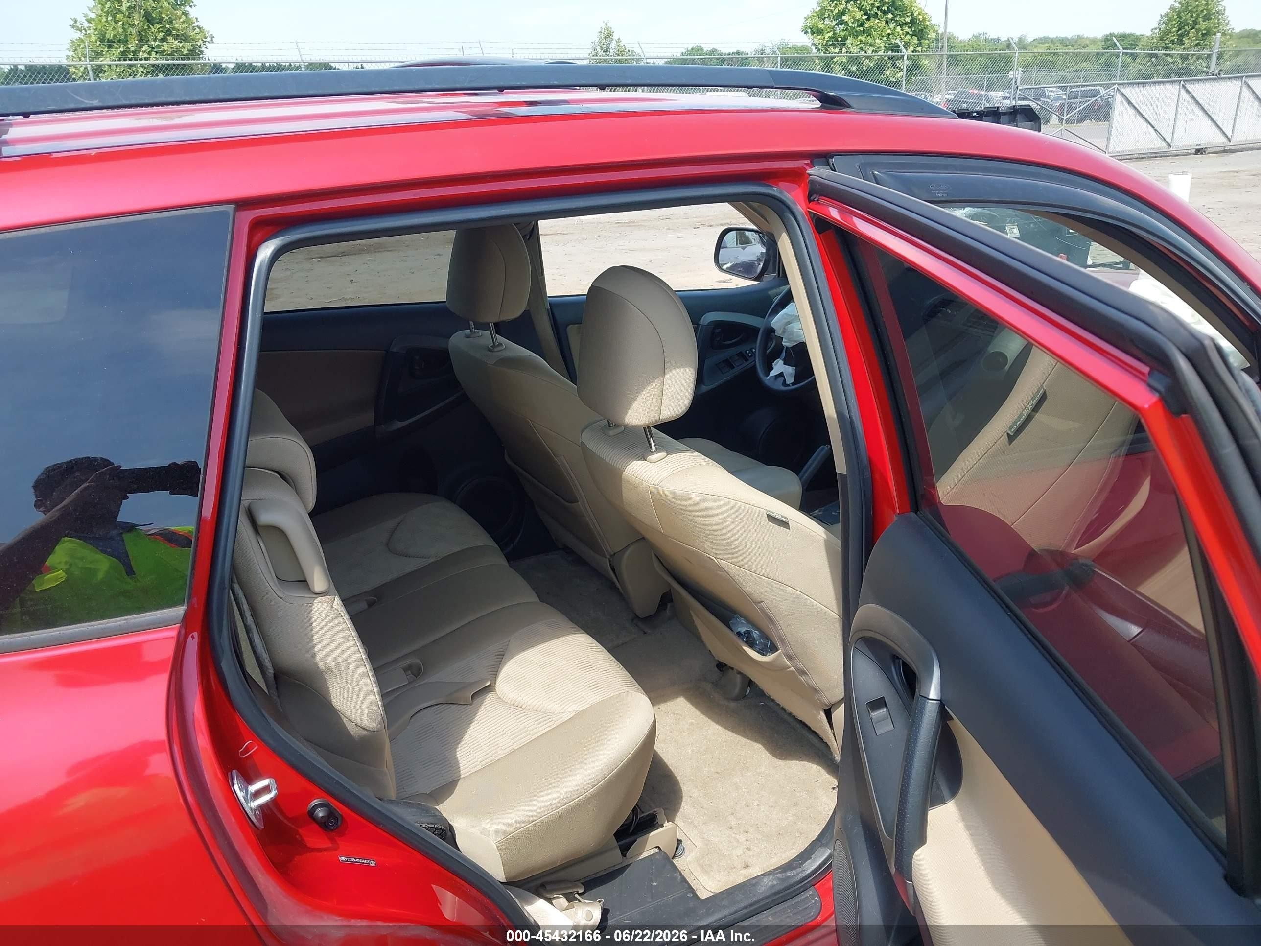 2010 Toyota Rav4 Base V6 Red vin: 2T3BK4DV3AW033104
