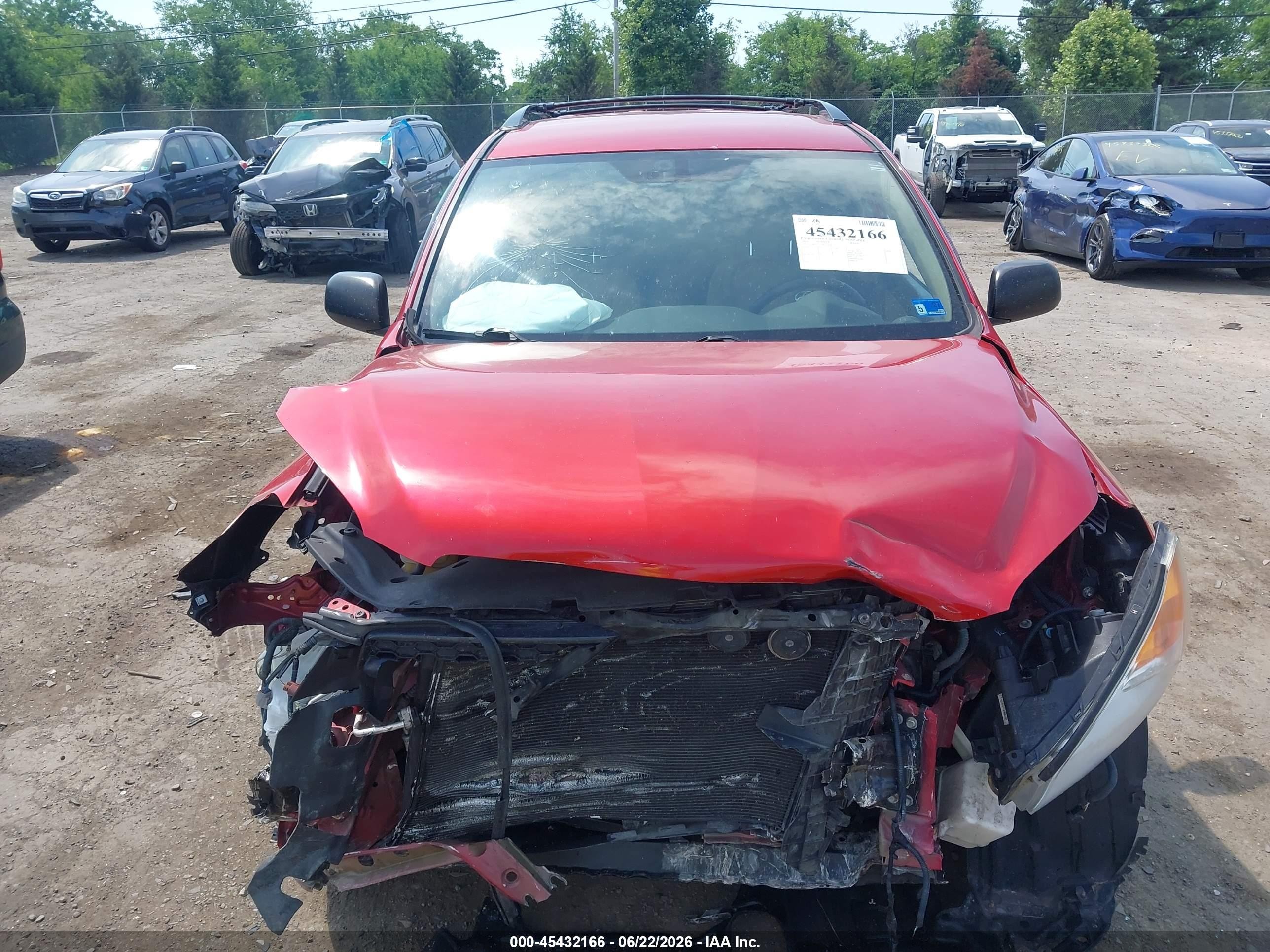 2010 Toyota Rav4 Base V6 Red vin: 2T3BK4DV3AW033104