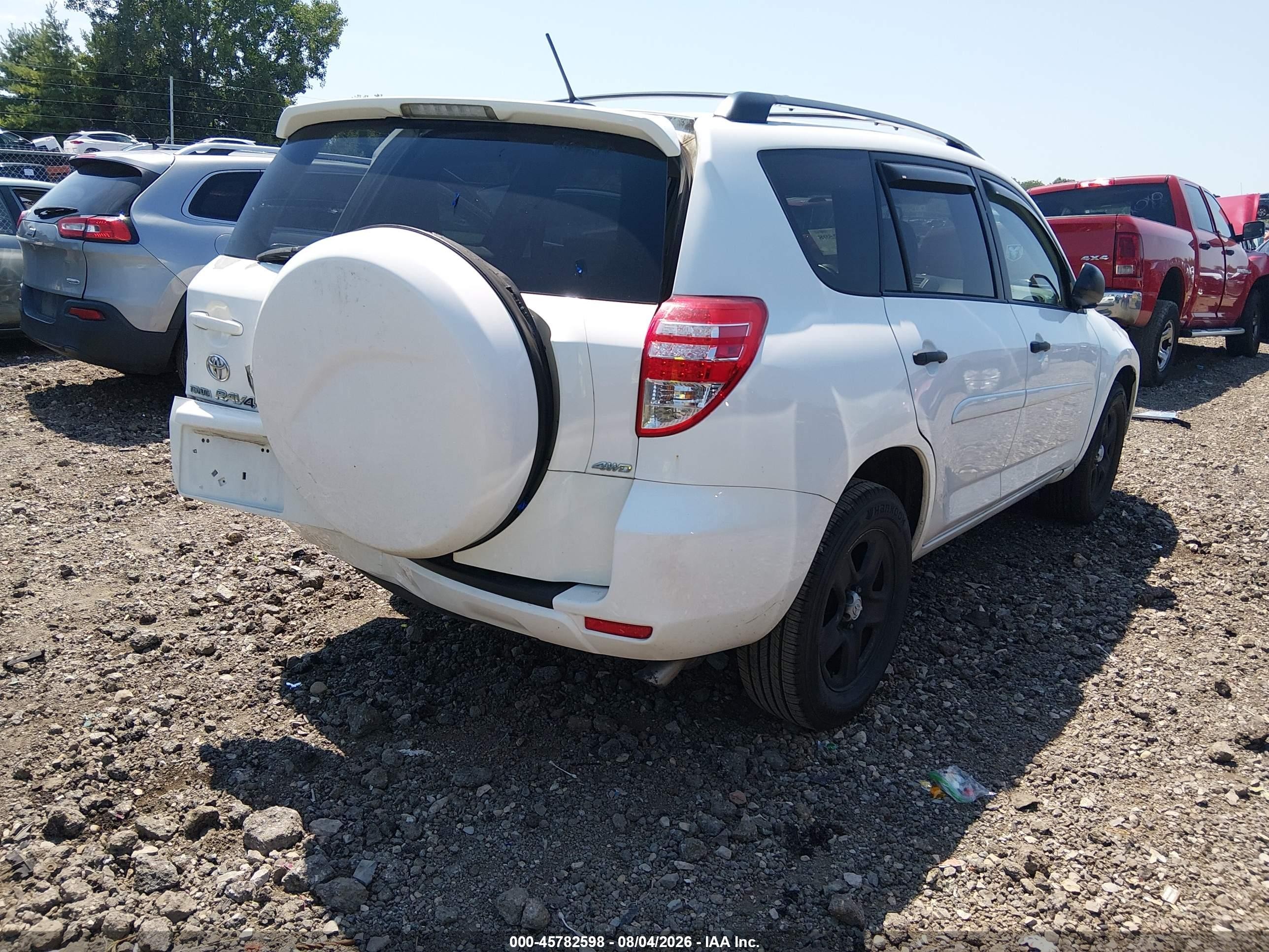 2010 Toyota Rav4 Base V6 White vin: 2T3BK4DV9AW028358