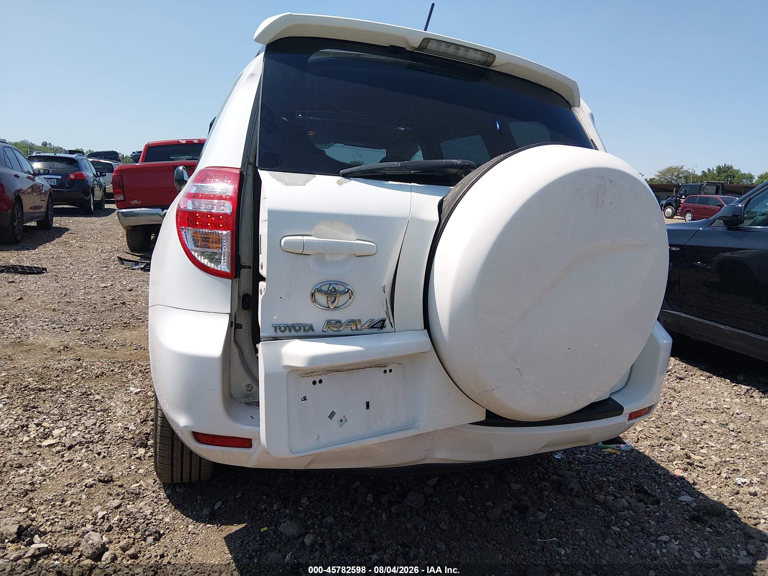 2010 Toyota Rav4 Base V6 White vin: 2T3BK4DV9AW028358