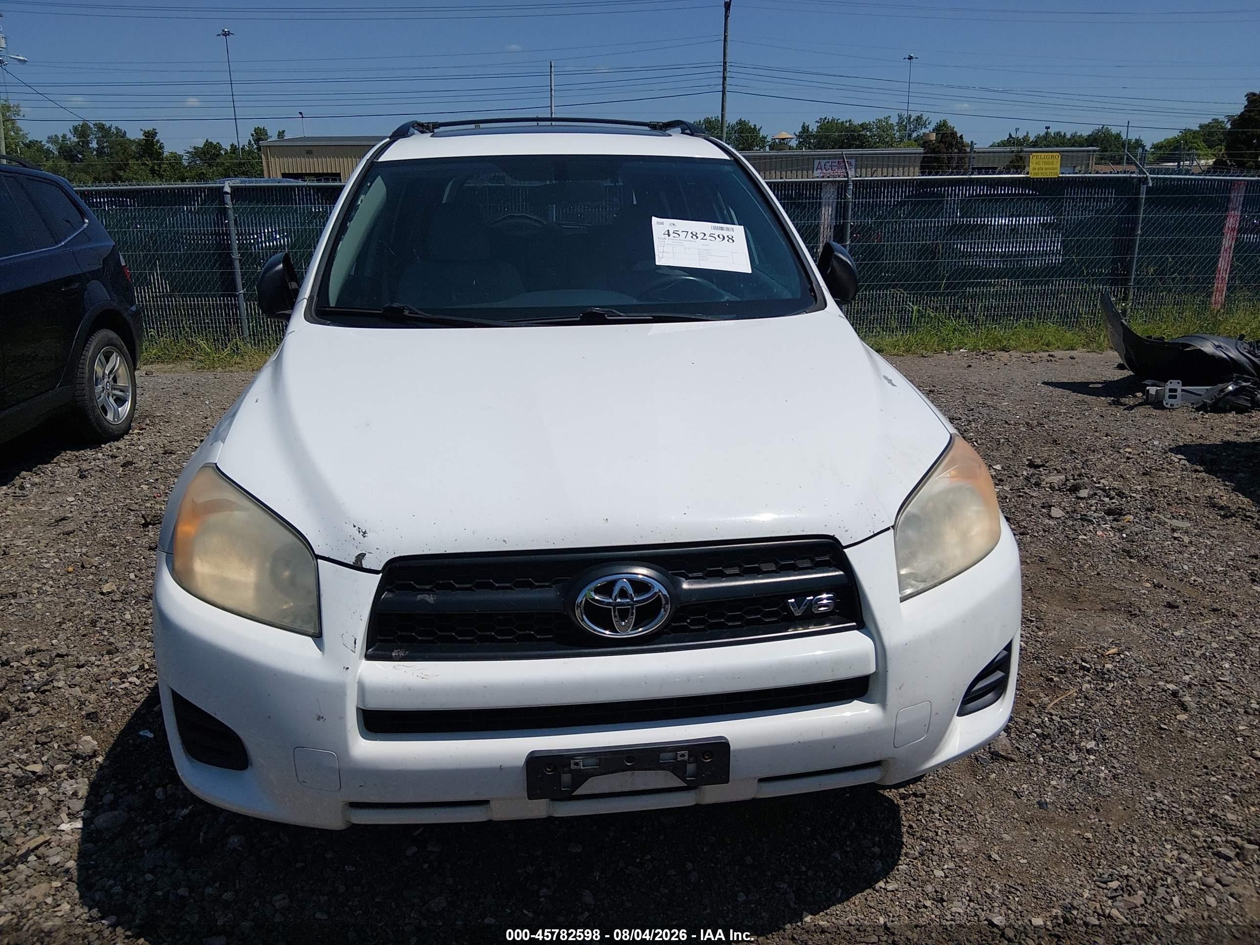 2010 Toyota Rav4 Base V6 White vin: 2T3BK4DV9AW028358