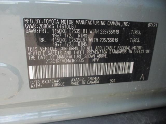 2021 Toyota Rav4 Xle Premium Unknown vin: 2T3C1RFV0MW162035