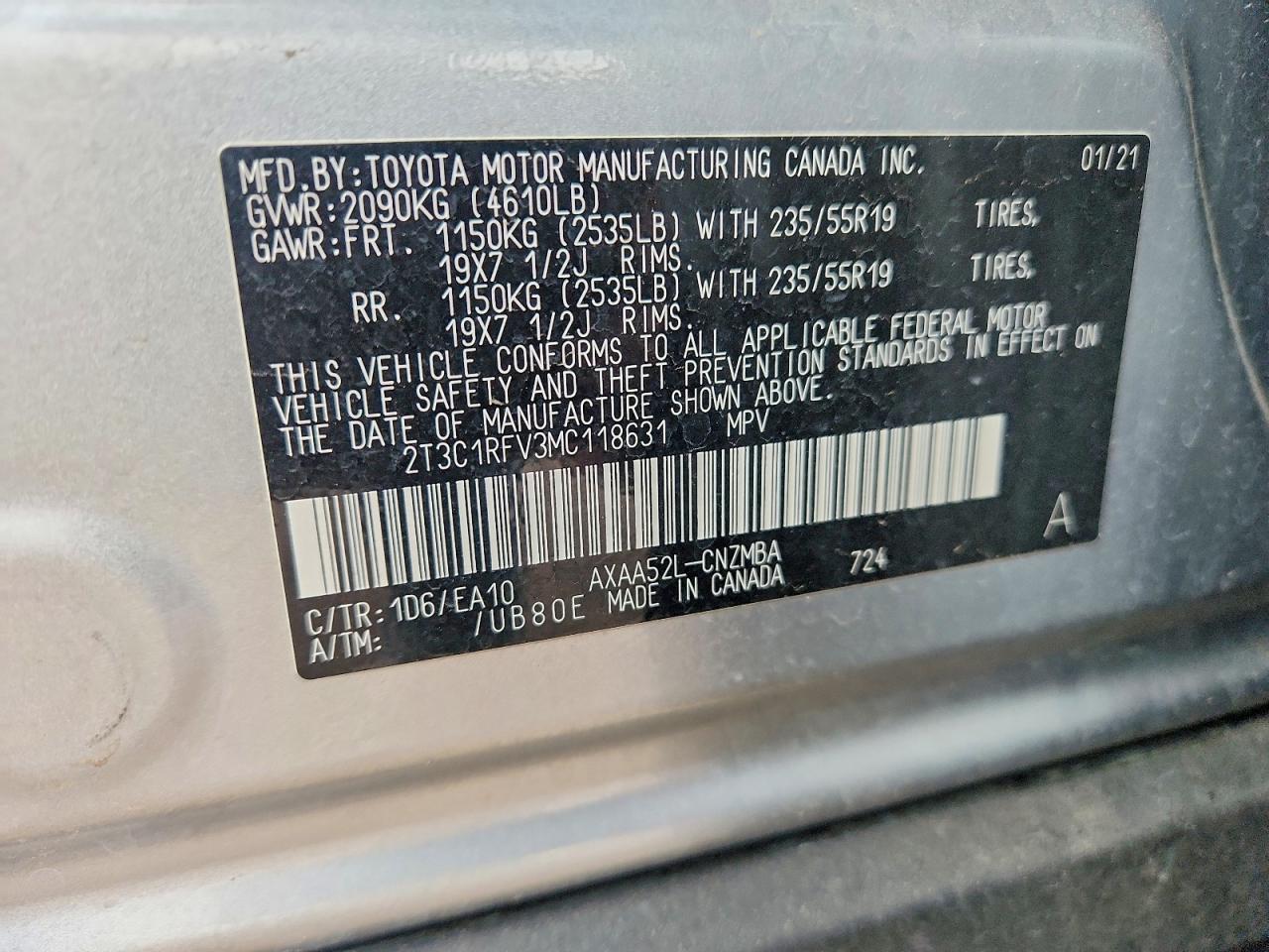 2021 Toyota Rav4 Xle Premium Silver vin: 2T3C1RFV3MC118631