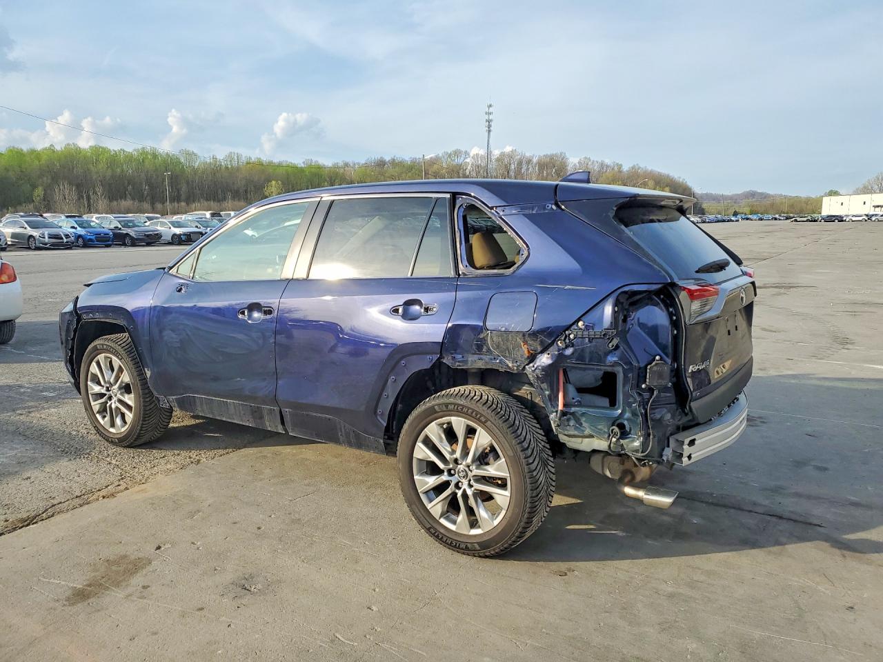2019 Toyota Rav4 Limited Синий vin: 2T3D1RFV6KW019351