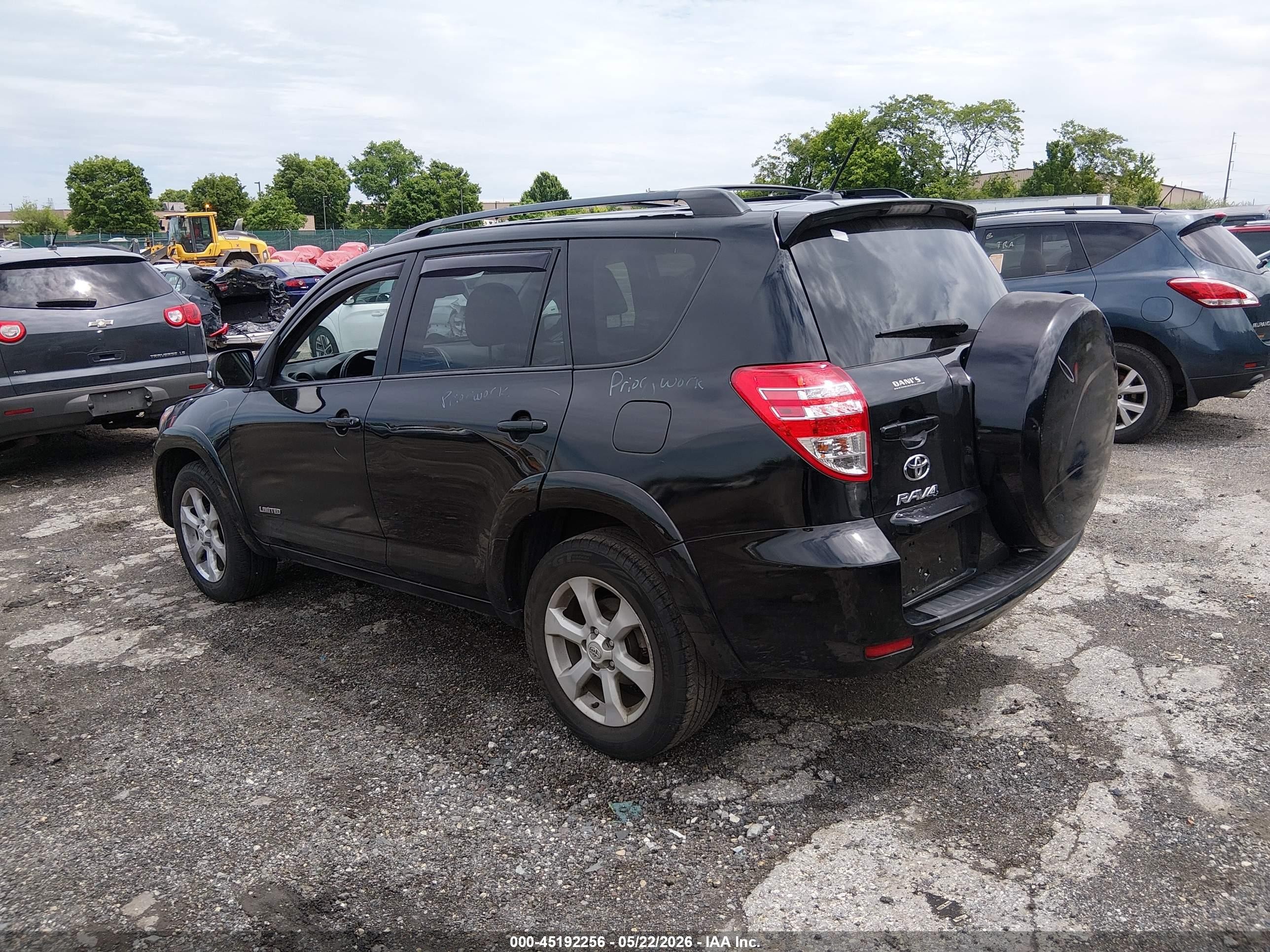 2012 Toyota Rav4 Limited Black vin: 2T3DF4DV0CW211776