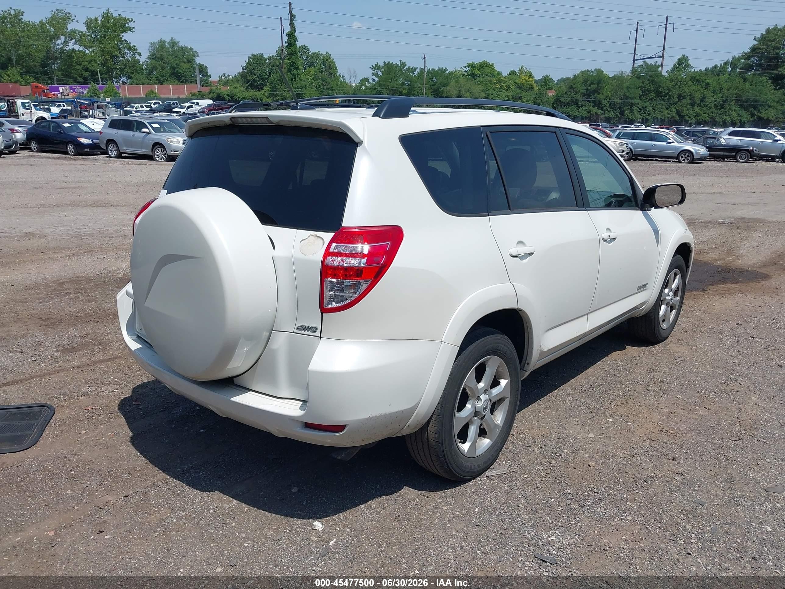 2010 Toyota Rav4 Limited White vin: 2T3DF4DV2AW042230