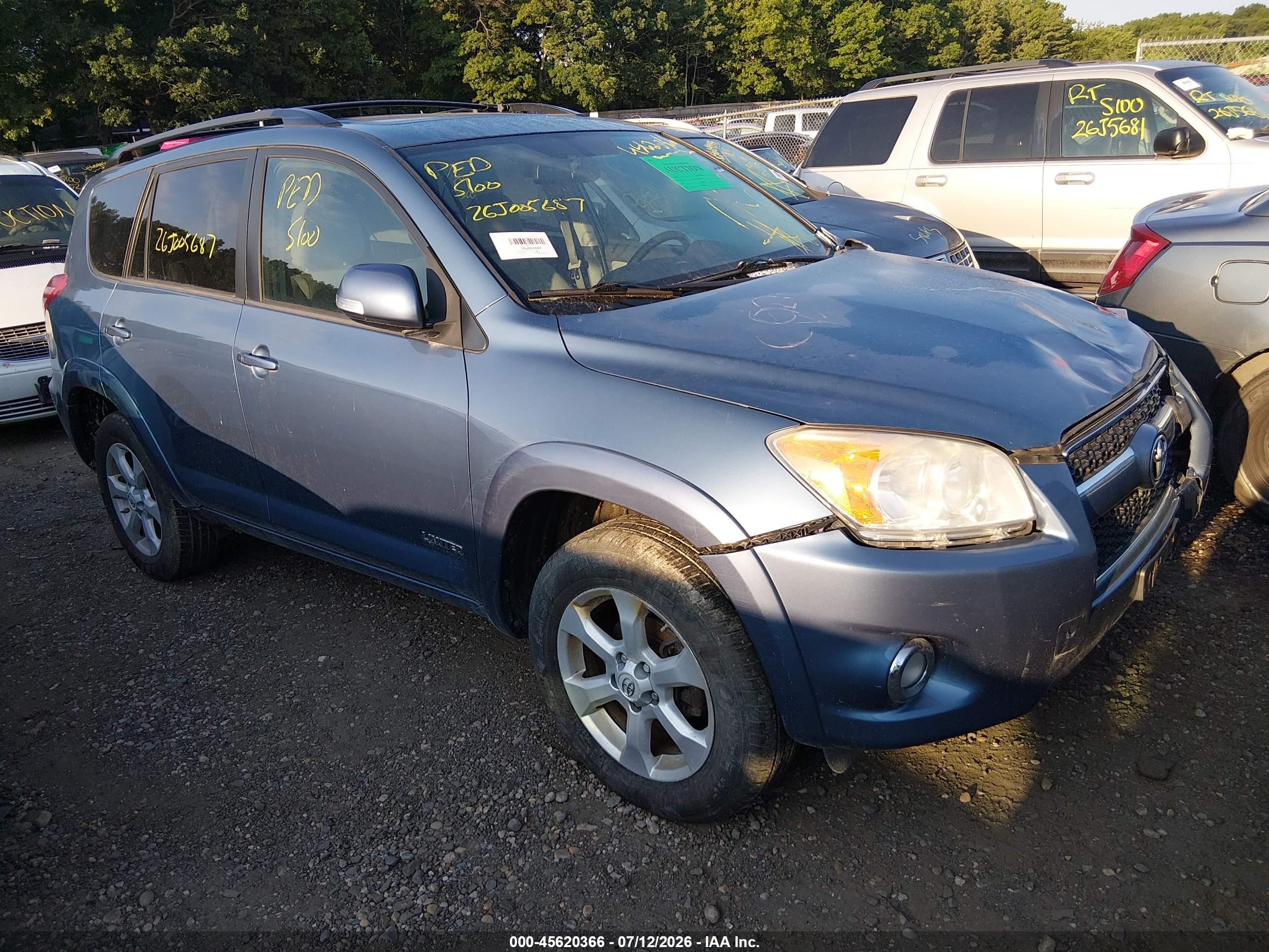 2012 Toyota Rav4 Limited Blue vin: 2T3DF4DV3CW187523