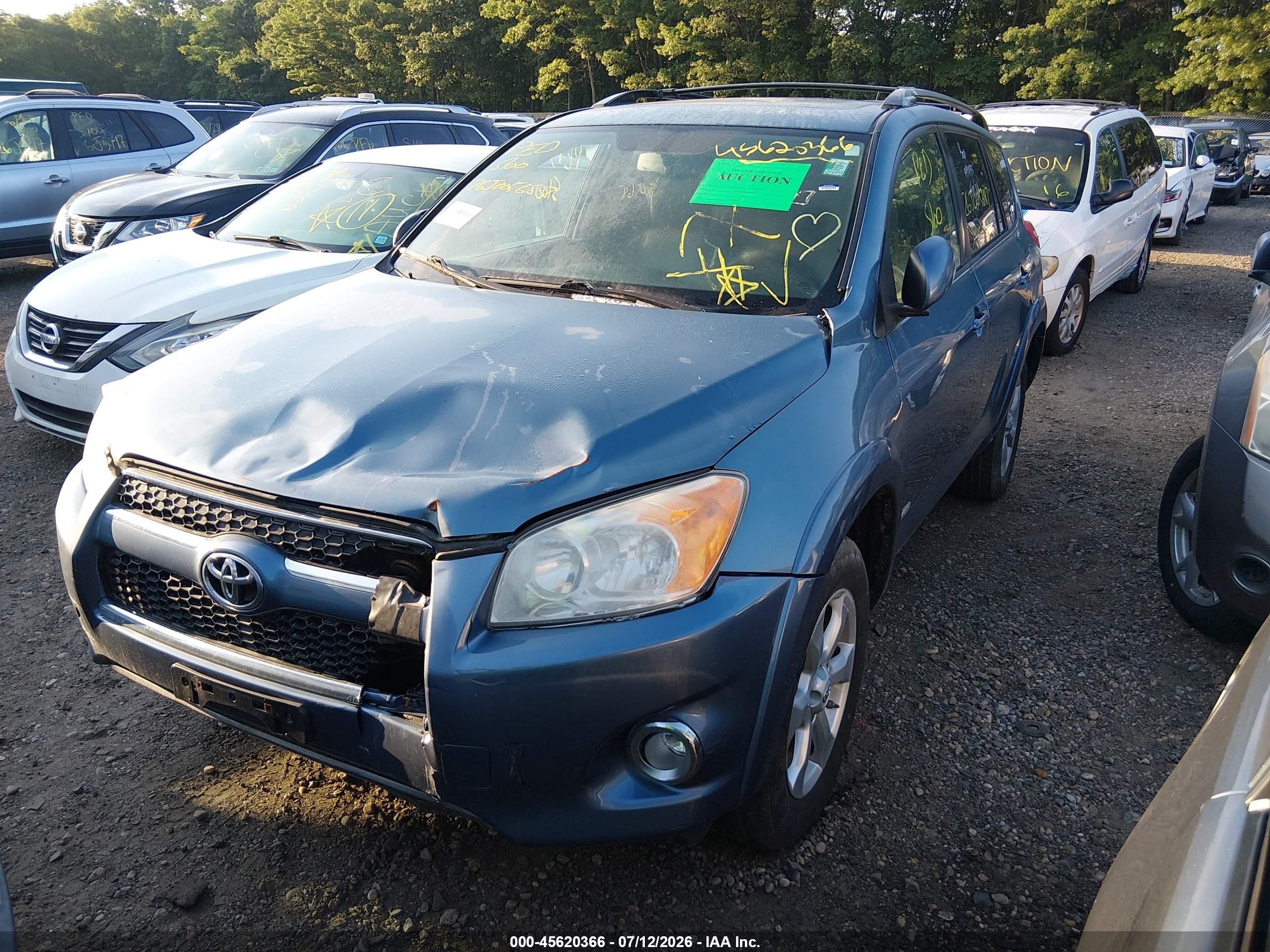2012 Toyota Rav4 Limited Blue vin: 2T3DF4DV3CW187523