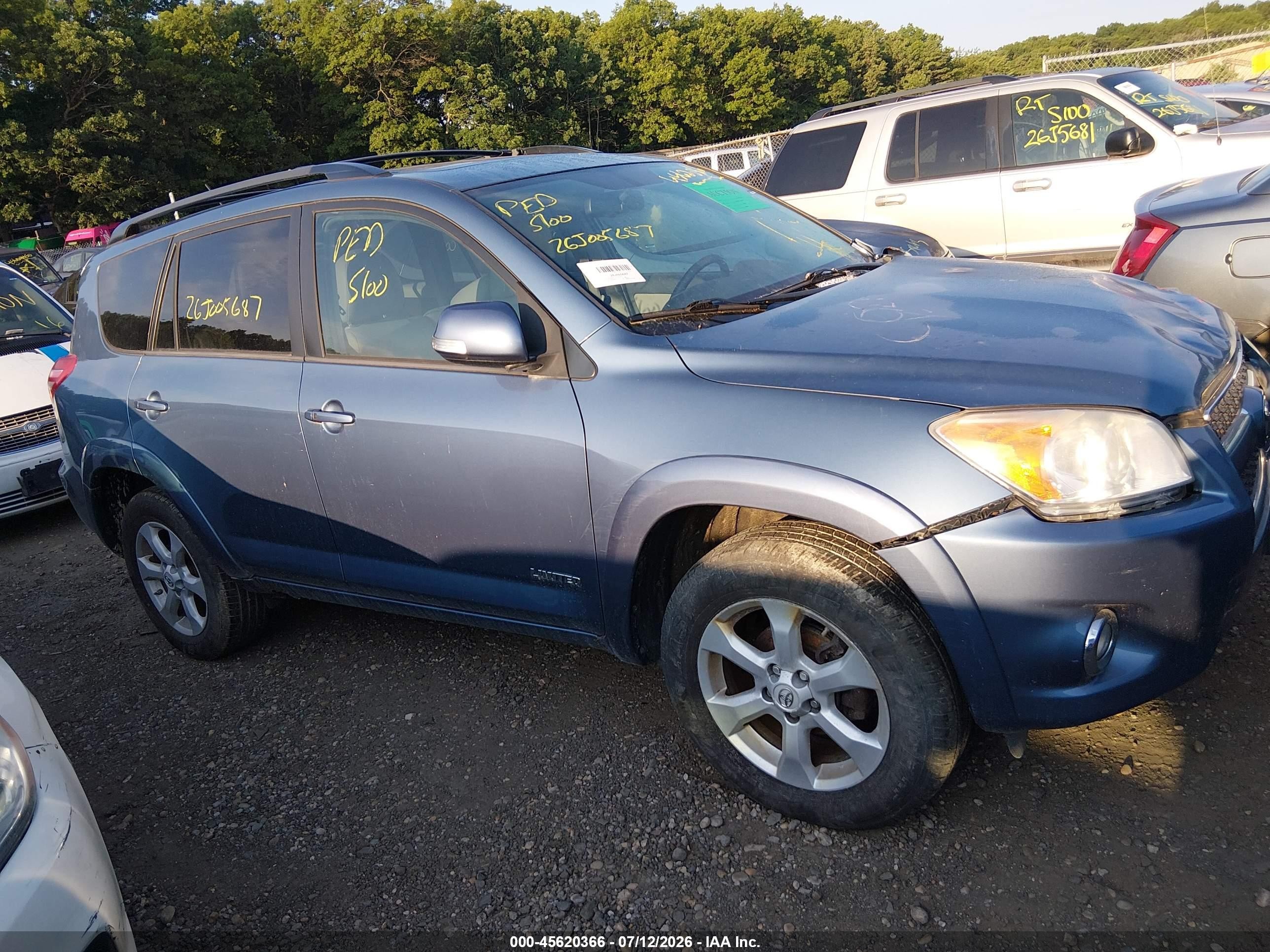 2012 Toyota Rav4 Limited Blue vin: 2T3DF4DV3CW187523