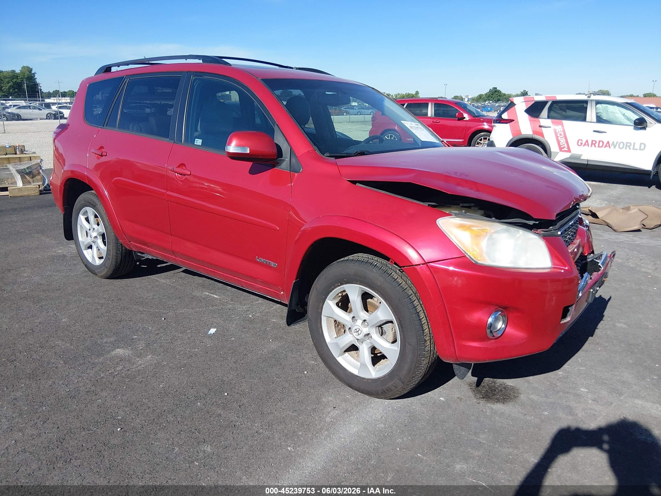 2012 Toyota Rav4 Limited Red vin: 2T3DF4DV5CW201258