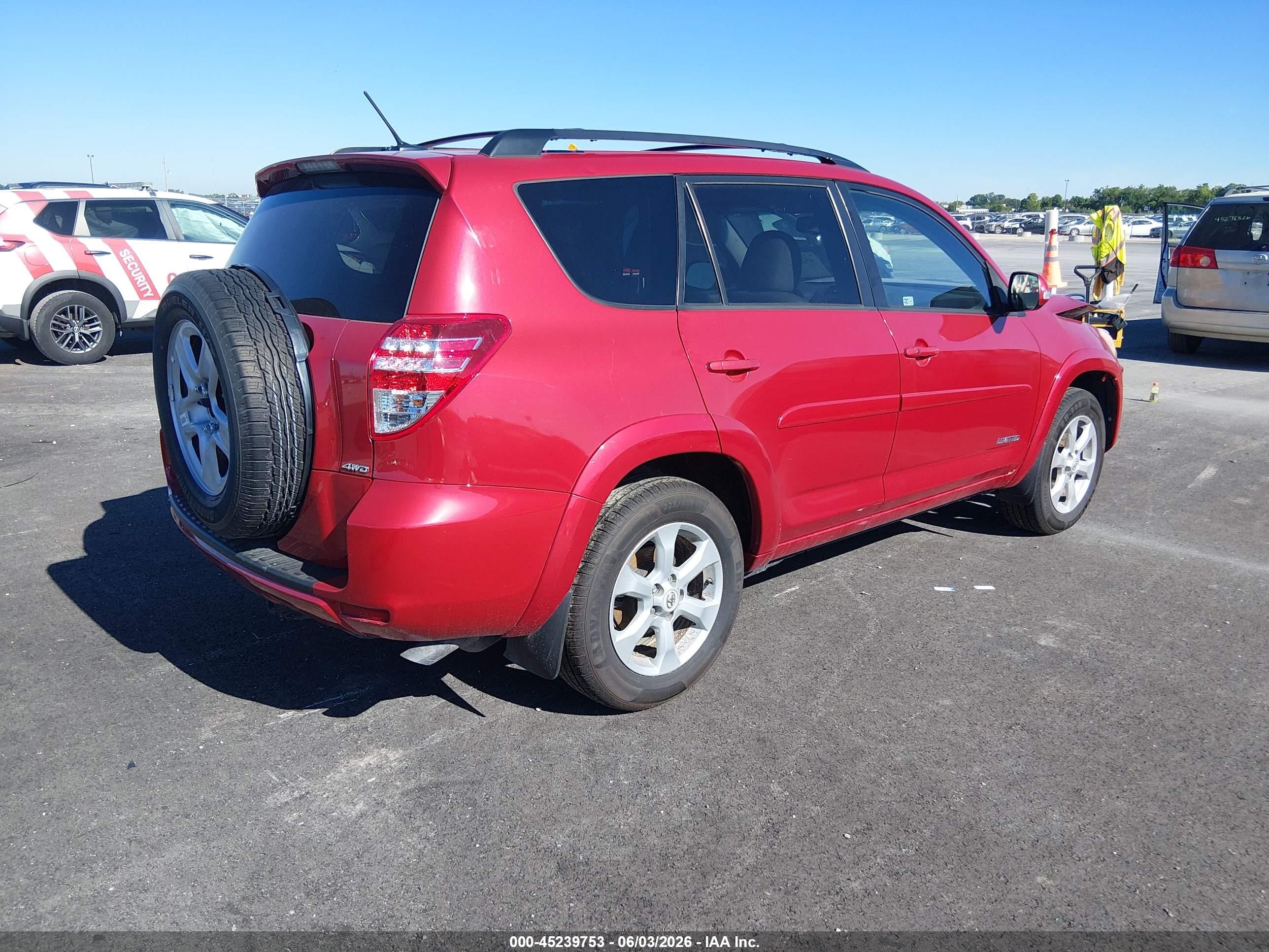 2012 Toyota Rav4 Limited Red vin: 2T3DF4DV5CW201258