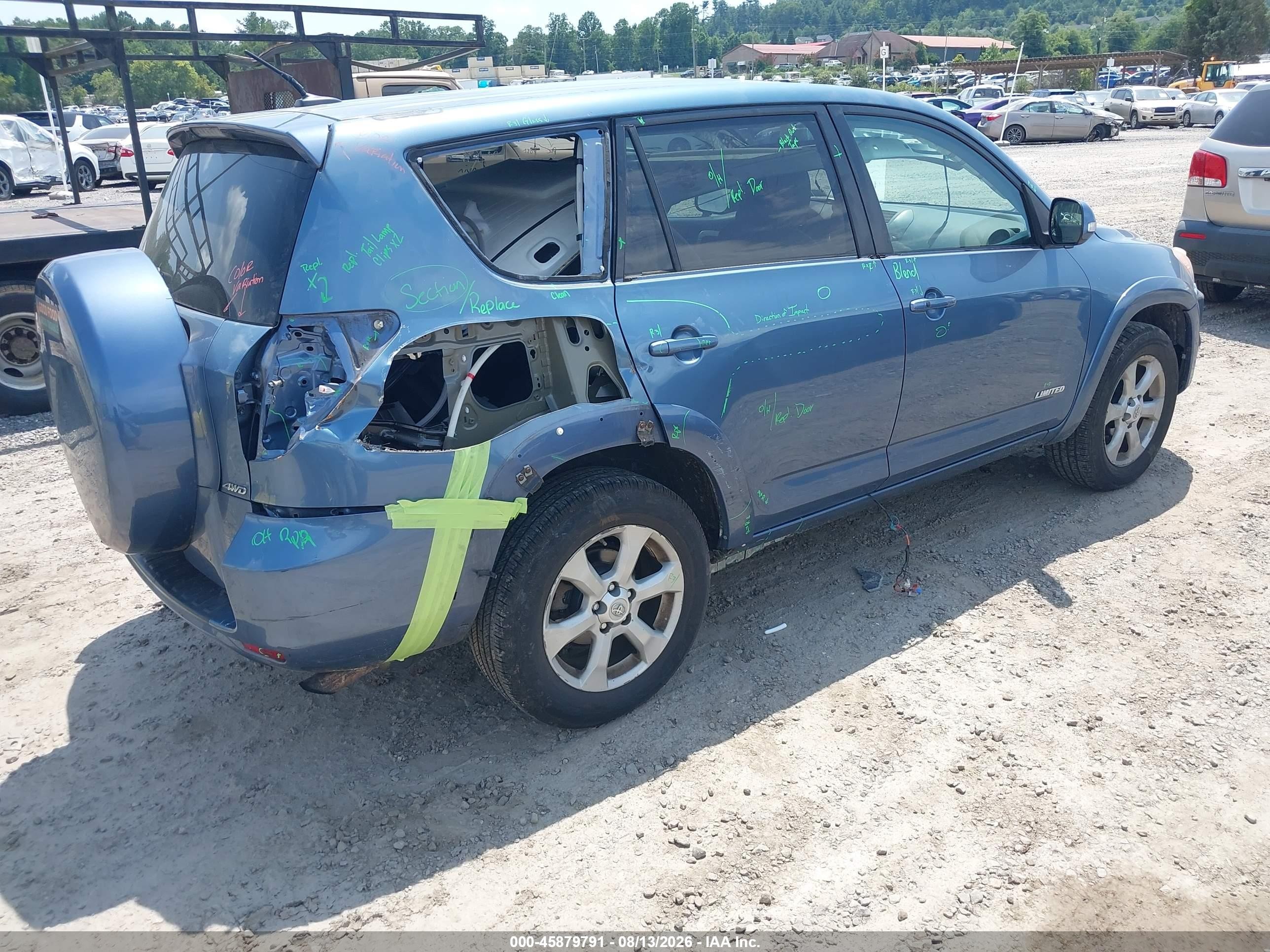 2012 Toyota Rav4 Limited Blue vin: 2T3DF4DV6CW195681