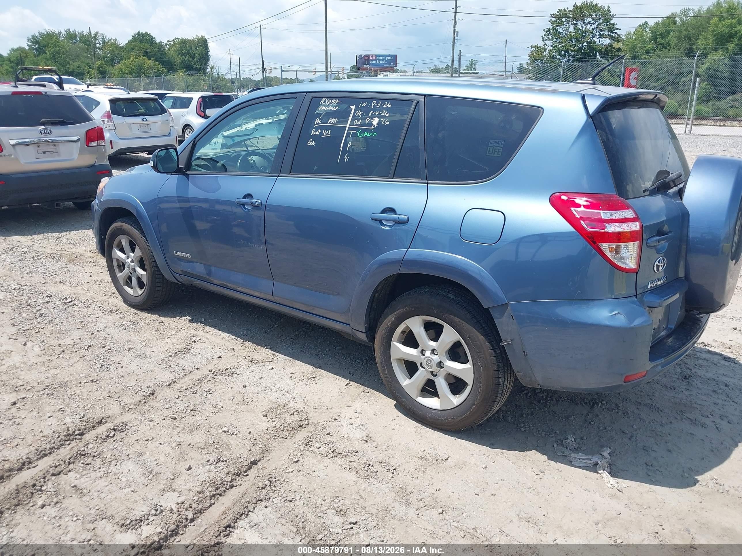 2012 Toyota Rav4 Limited Blue vin: 2T3DF4DV6CW195681