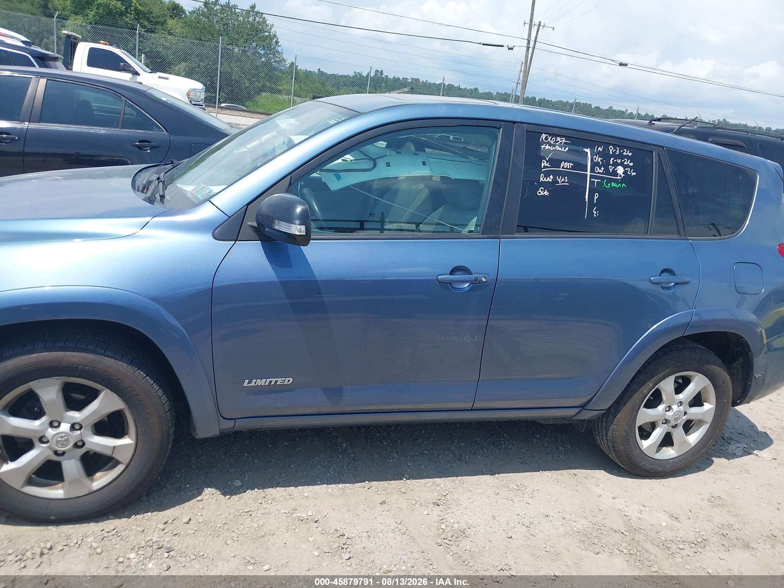 2012 Toyota Rav4 Limited Blue vin: 2T3DF4DV6CW195681