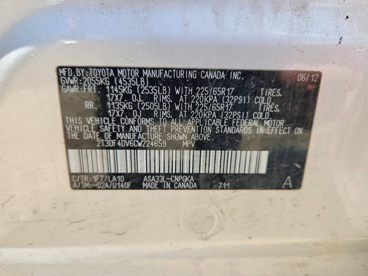 2012 Toyota Rav4 Limited Silver vin: 2T3DF4DV6CW224659