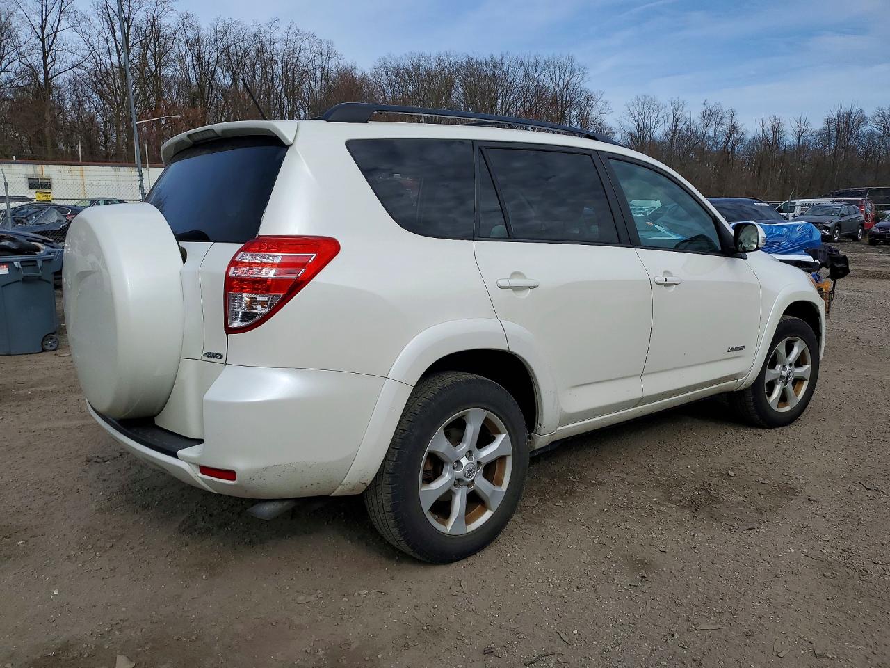2012 Toyota Rav4 Limited White vin: 2T3DF4DV7CW201617
