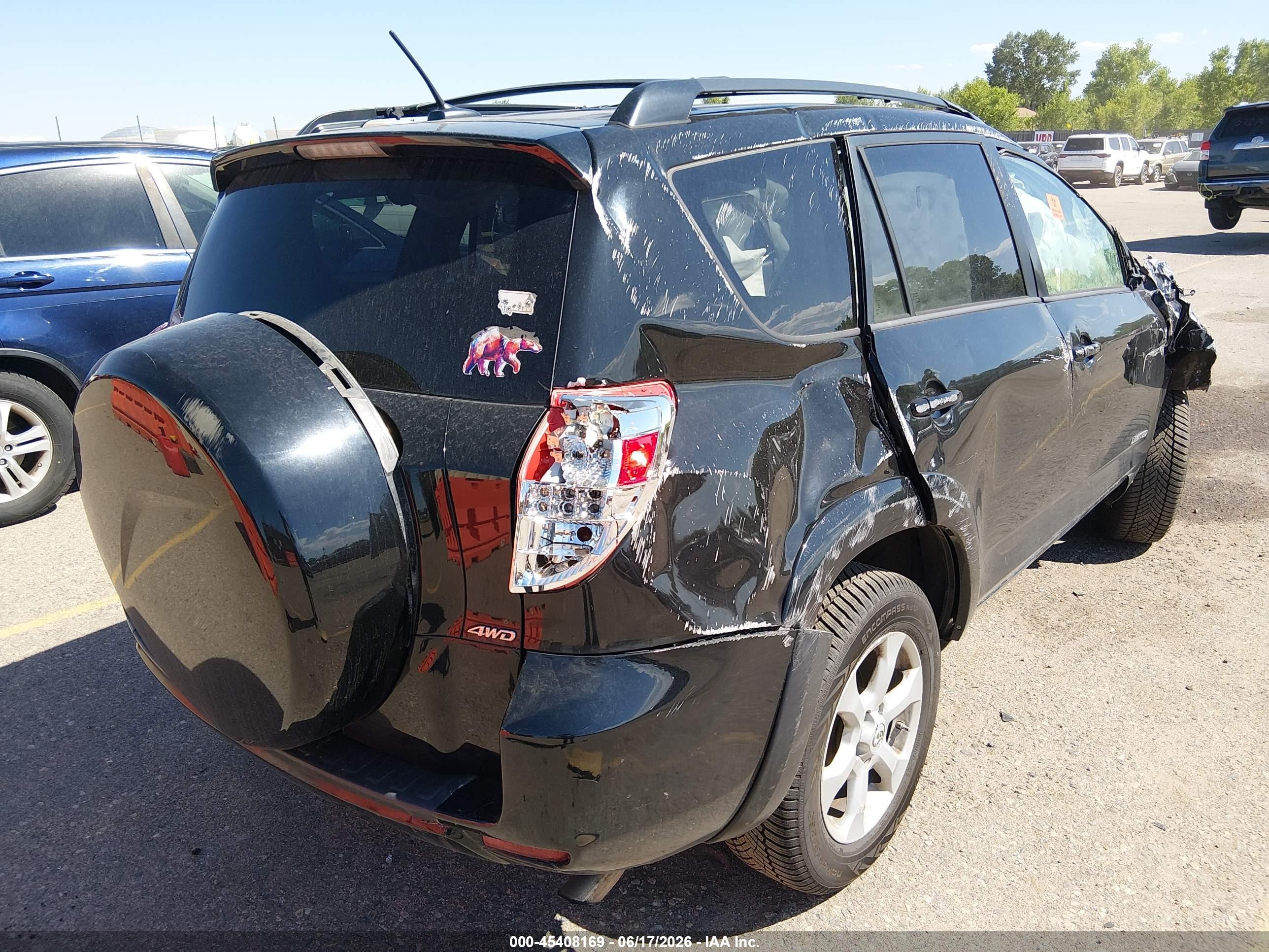 2012 Toyota Rav4 Limited Black vin: 2T3DF4DV7CW235671