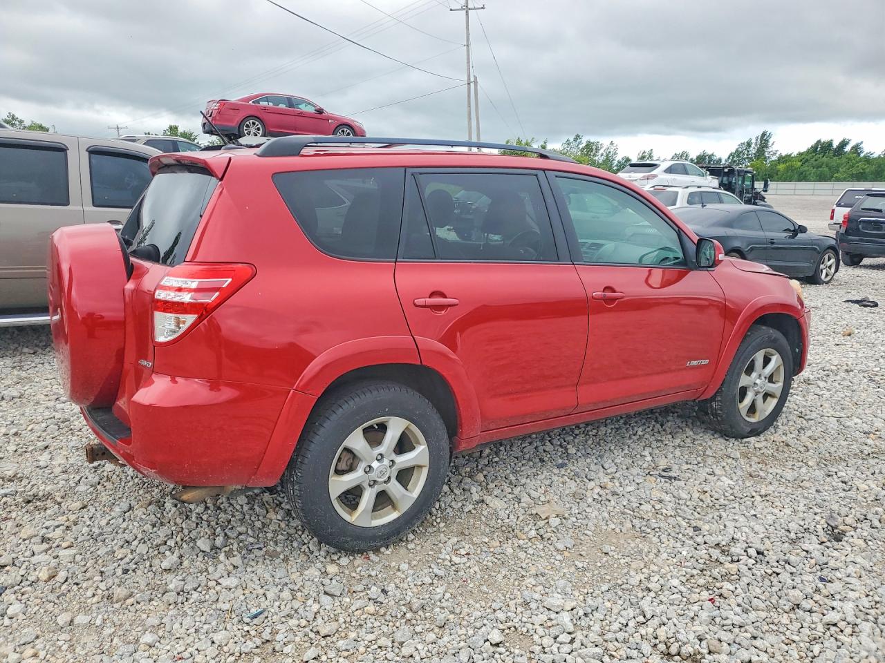 2012 Toyota Rav4 Limited Red vin: 2T3DF4DV7CW237436