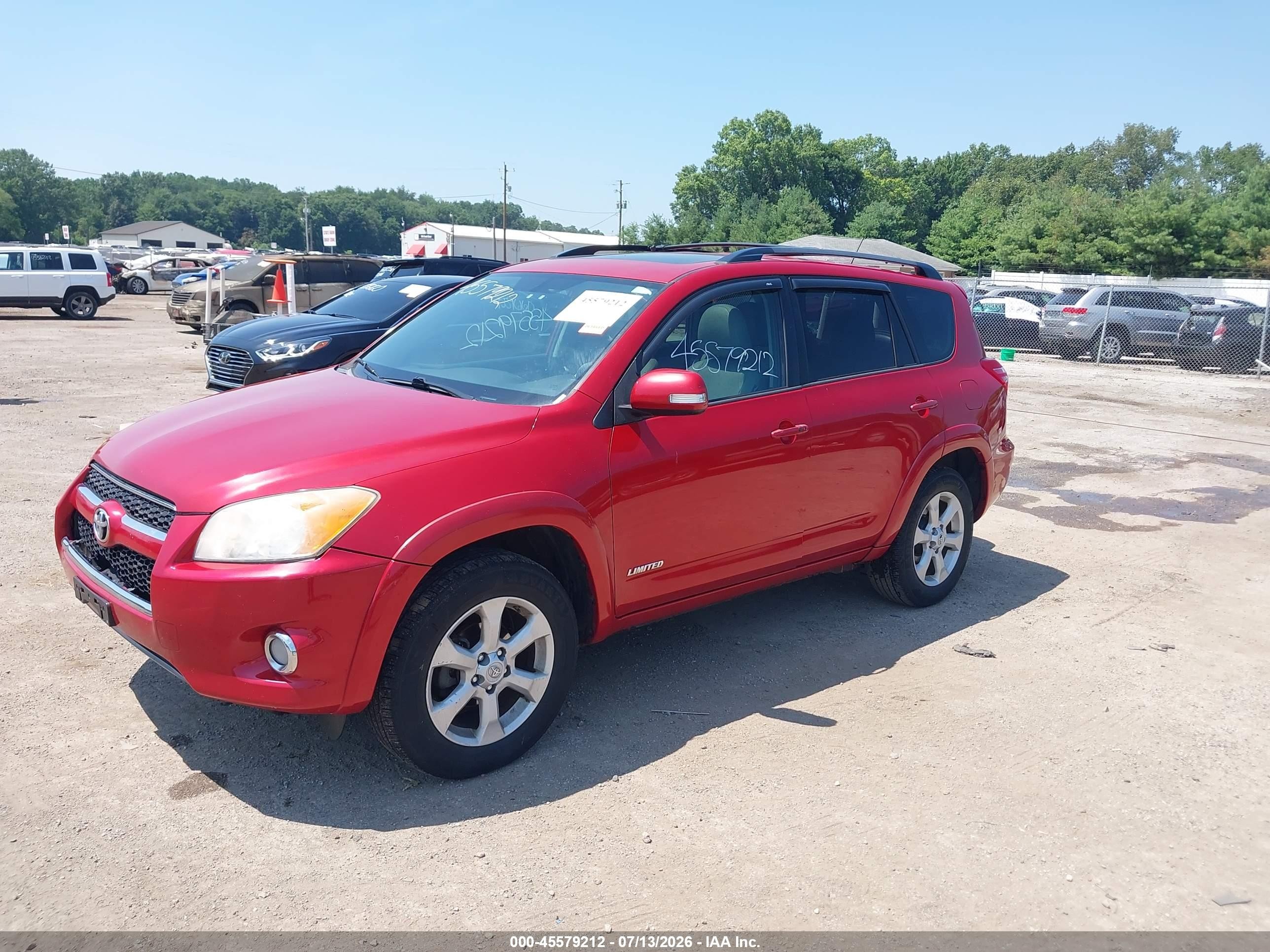 2012 Toyota Rav4 Limited Red vin: 2T3DF4DV8CW219866