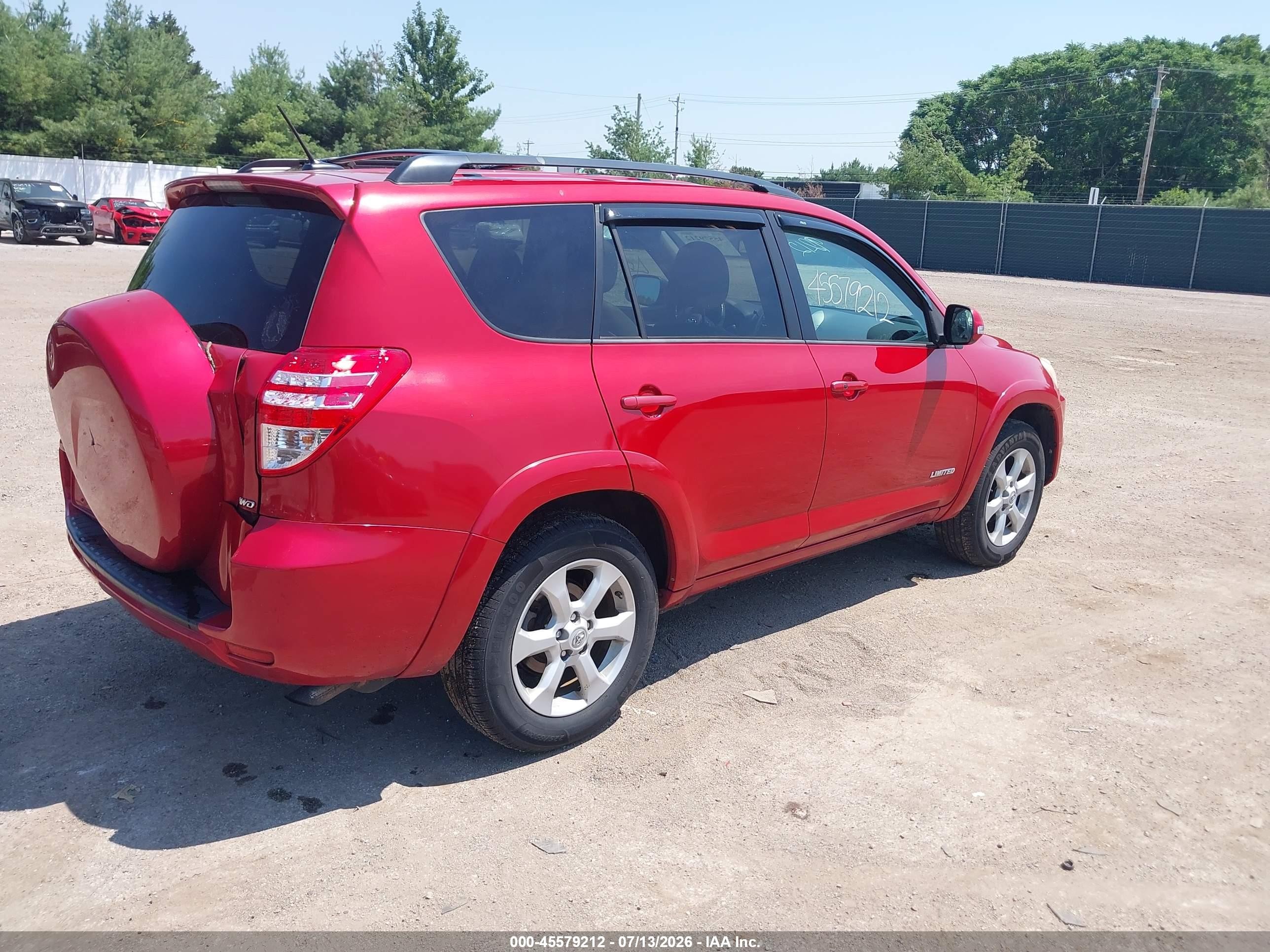 2012 Toyota Rav4 Limited Red vin: 2T3DF4DV8CW219866
