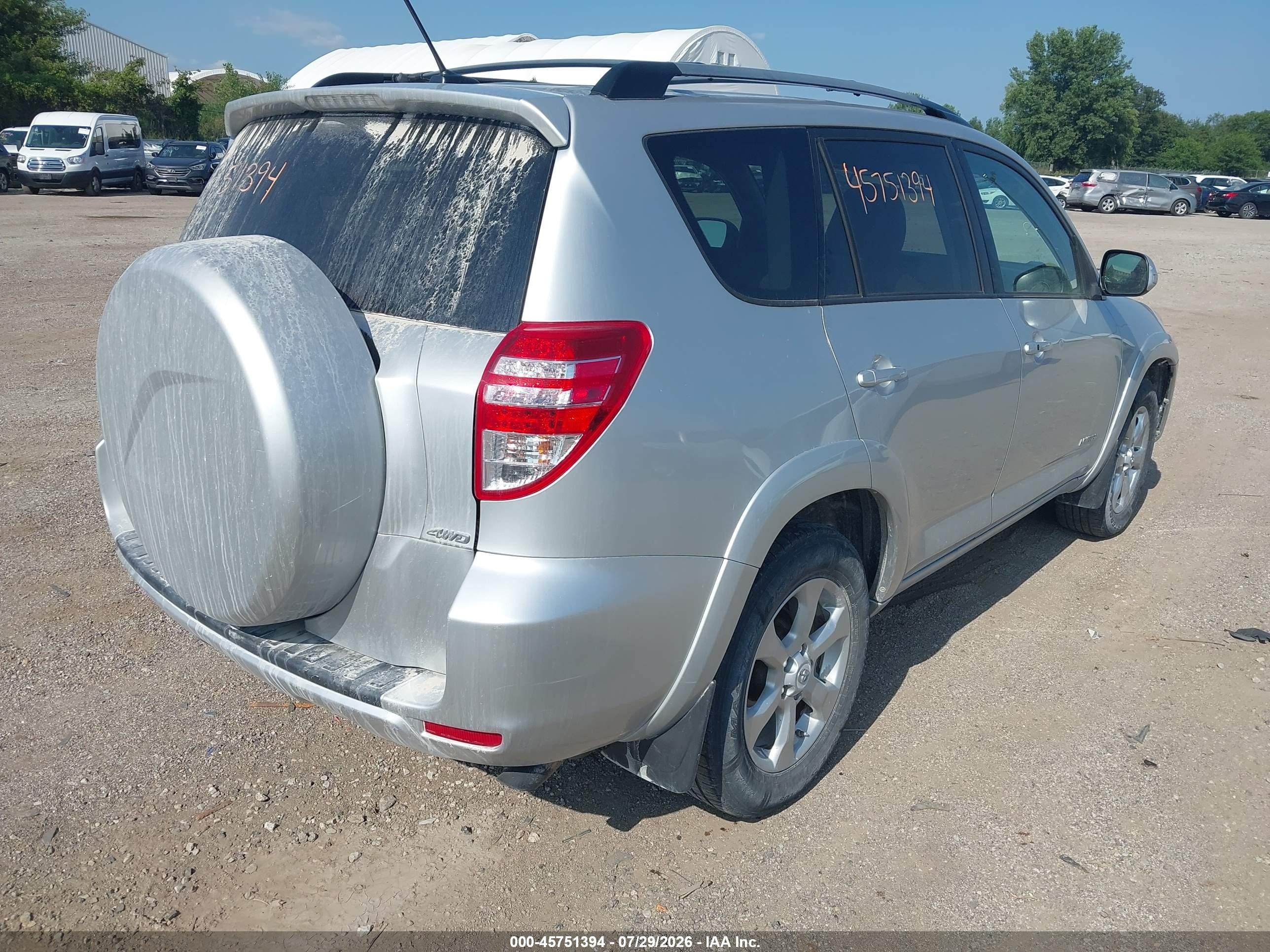 2010 Toyota Rav4 Limited Silver vin: 2T3DF4DV9AW073636