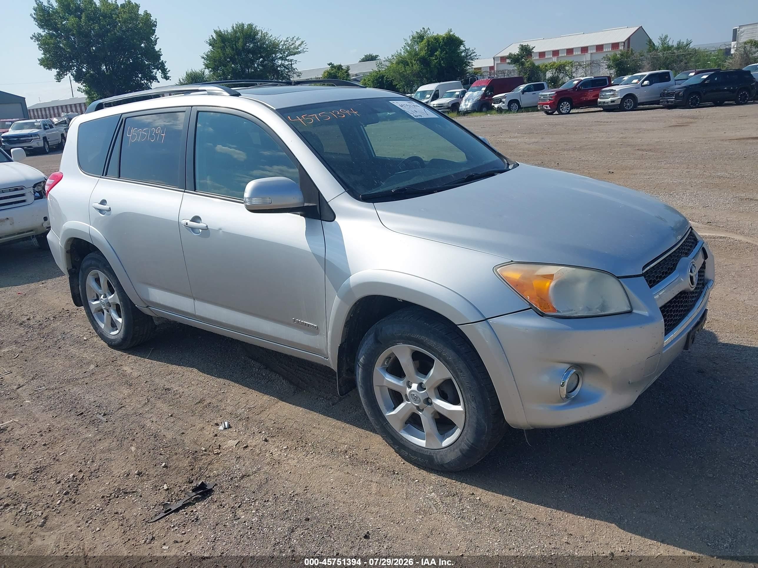 2010 Toyota Rav4 Limited Silver vin: 2T3DF4DV9AW073636