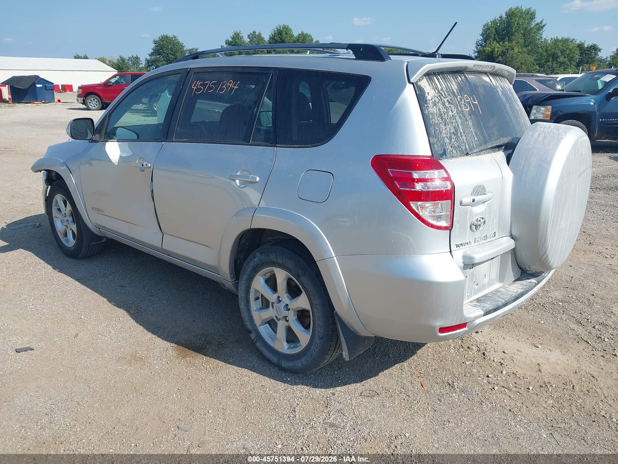 2010 Toyota Rav4 Limited Silver vin: 2T3DF4DV9AW073636