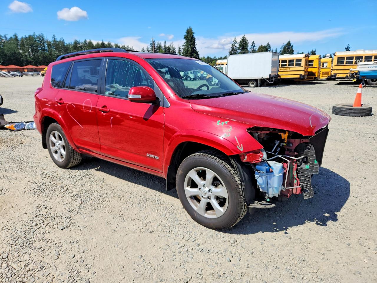 2011 Toyota Rav4 Limited Red vin: 2T3DF4DV9BW090227
